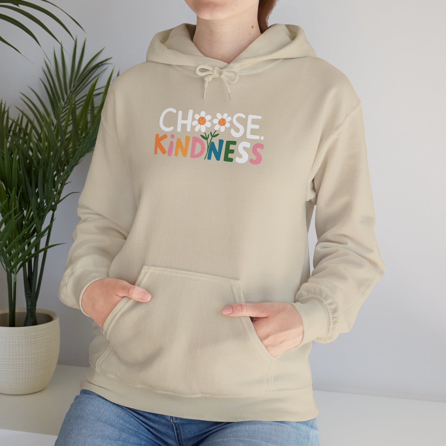 Gildan Choose Kindness Hoodie, Comfortable Sweatshirt, Gift for Friends, Inspirational Apparel, Cozy Layering