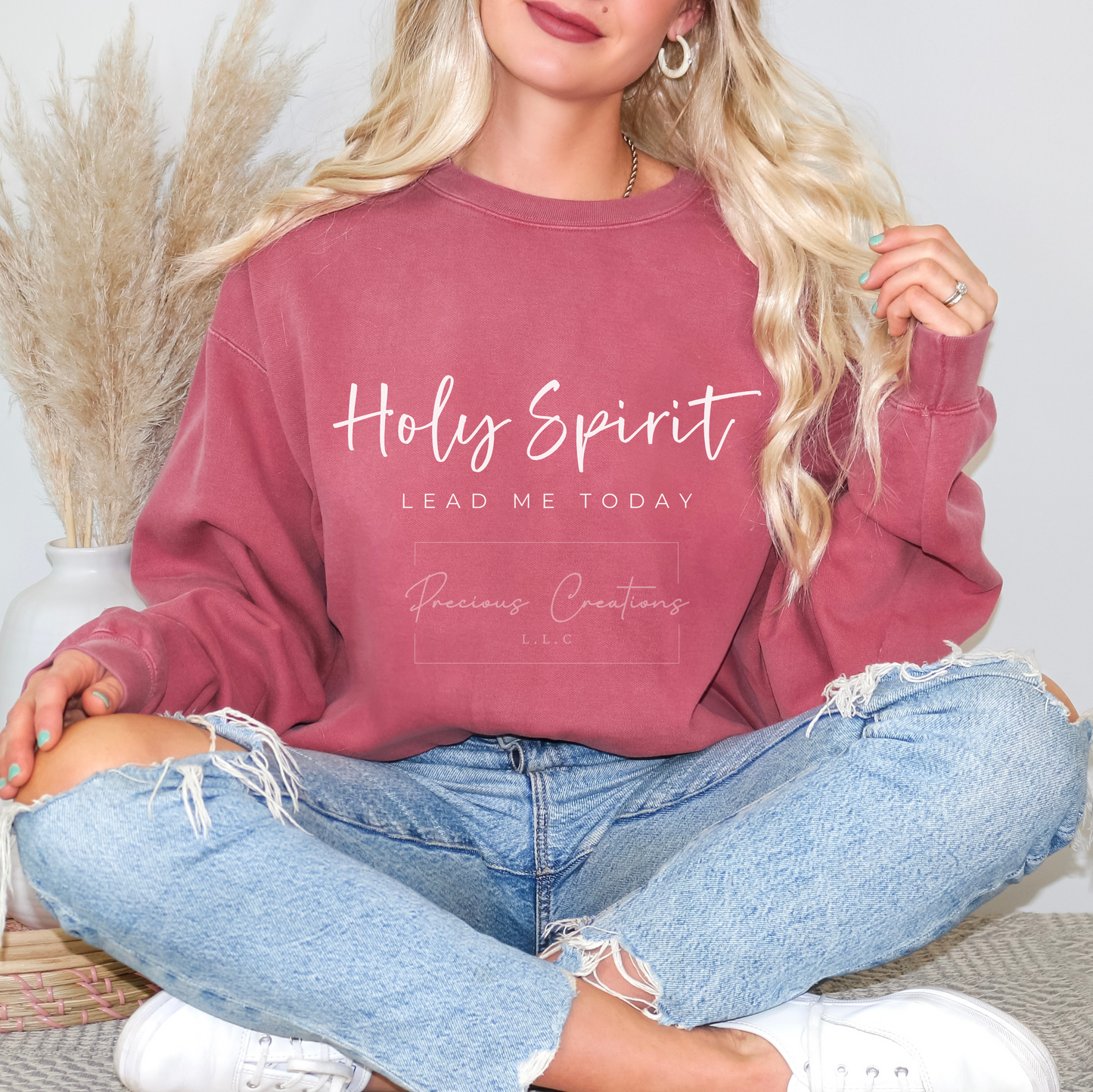 Holy Spirit Lead Me Today Comfort Colors Crewneck