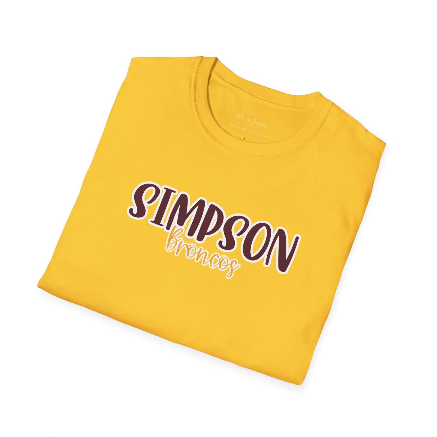 Gildan Simpson Broncos Style 2 Unisex Softstyle T-Shirt, Cute Graphic Tee, Team Spirit Shirt, Casual Wear, Gift for Fans