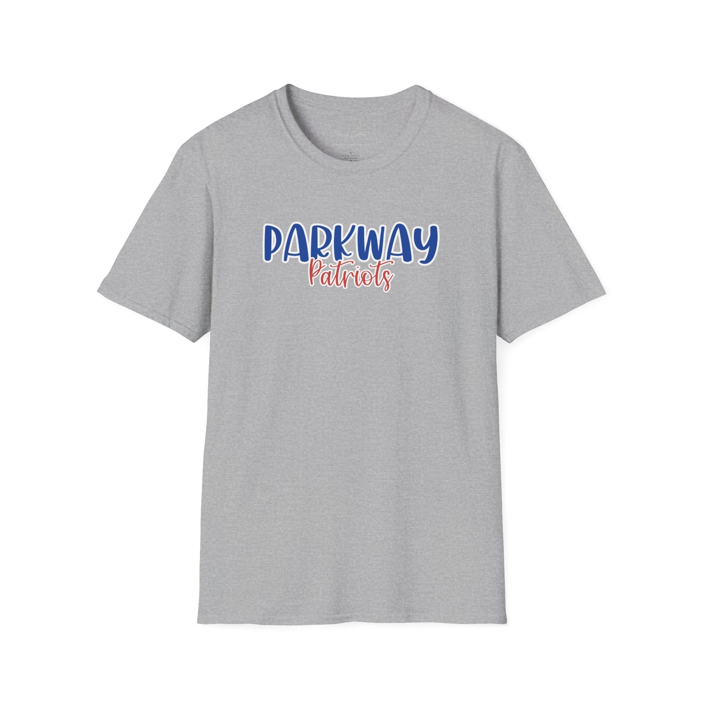 Gildan Parkway Patriots Style 2 Unisex Softstyle T-Shirt, Cute Graphic Tee, Team Spirit Shirt, Casual Wear, Gift for Fans
