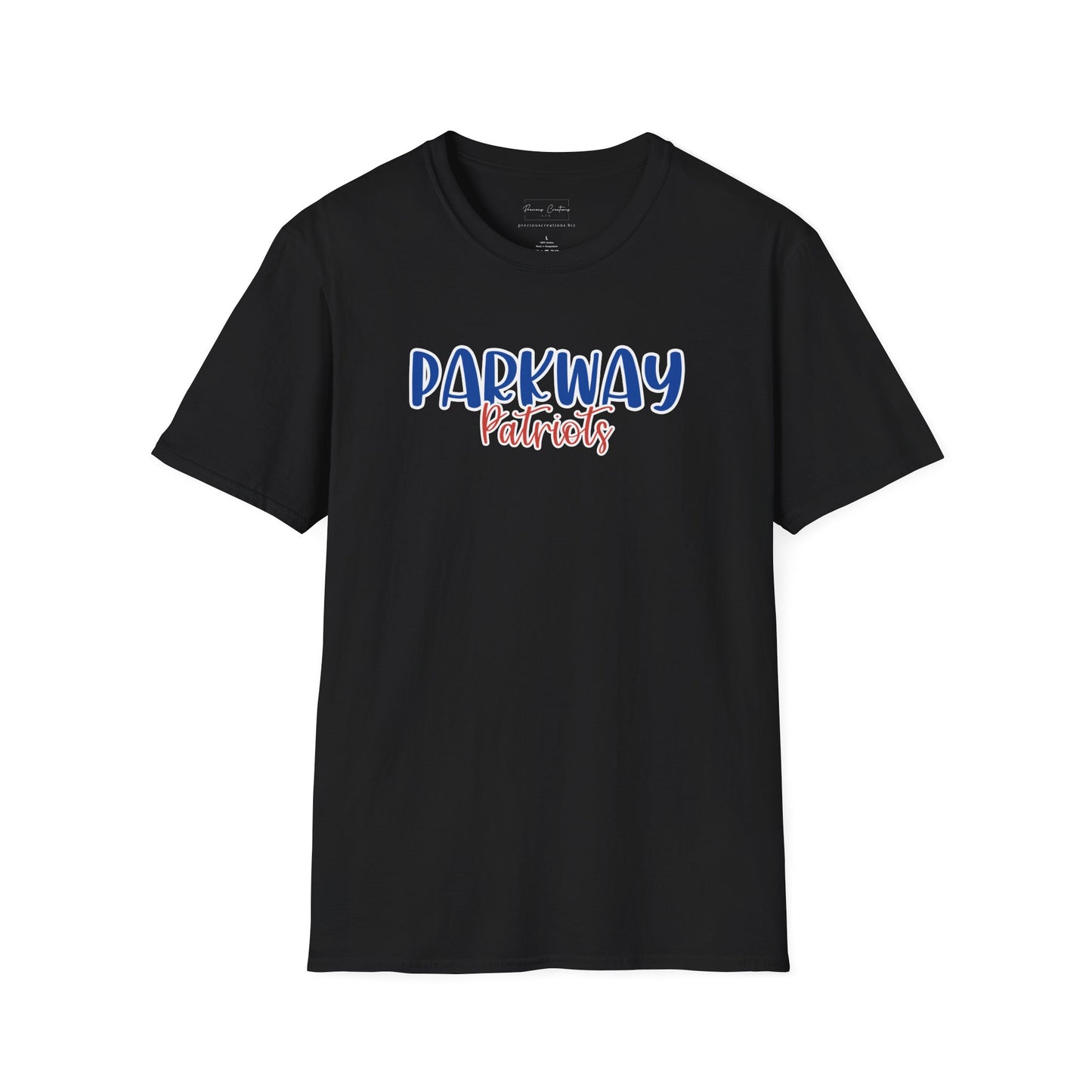 Gildan Parkway Patriots Style 2 Unisex Softstyle T-Shirt, Cute Graphic Tee, Team Spirit Shirt, Casual Wear, Gift for Fans