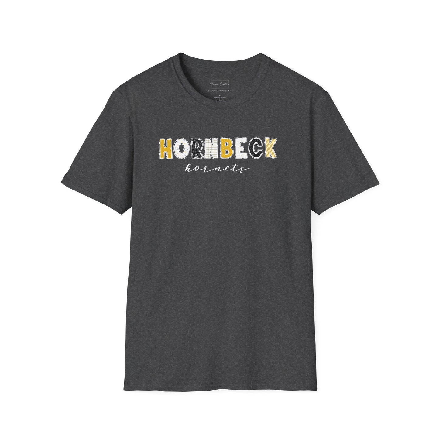 Gildan Hornbeck Hornets Unisex Softstyle T-Shirt, Cute Graphic Tee, Team Spirit Shirt, Casual Wear, Gift for Fans