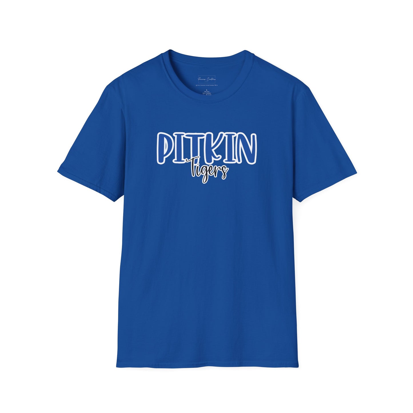 Gildan Pitkin Tigers Style 2 Unisex Softstyle T-Shirt, Cute Graphic Tee, Team Spirit Shirt, Casual Wear, Gift for Fans