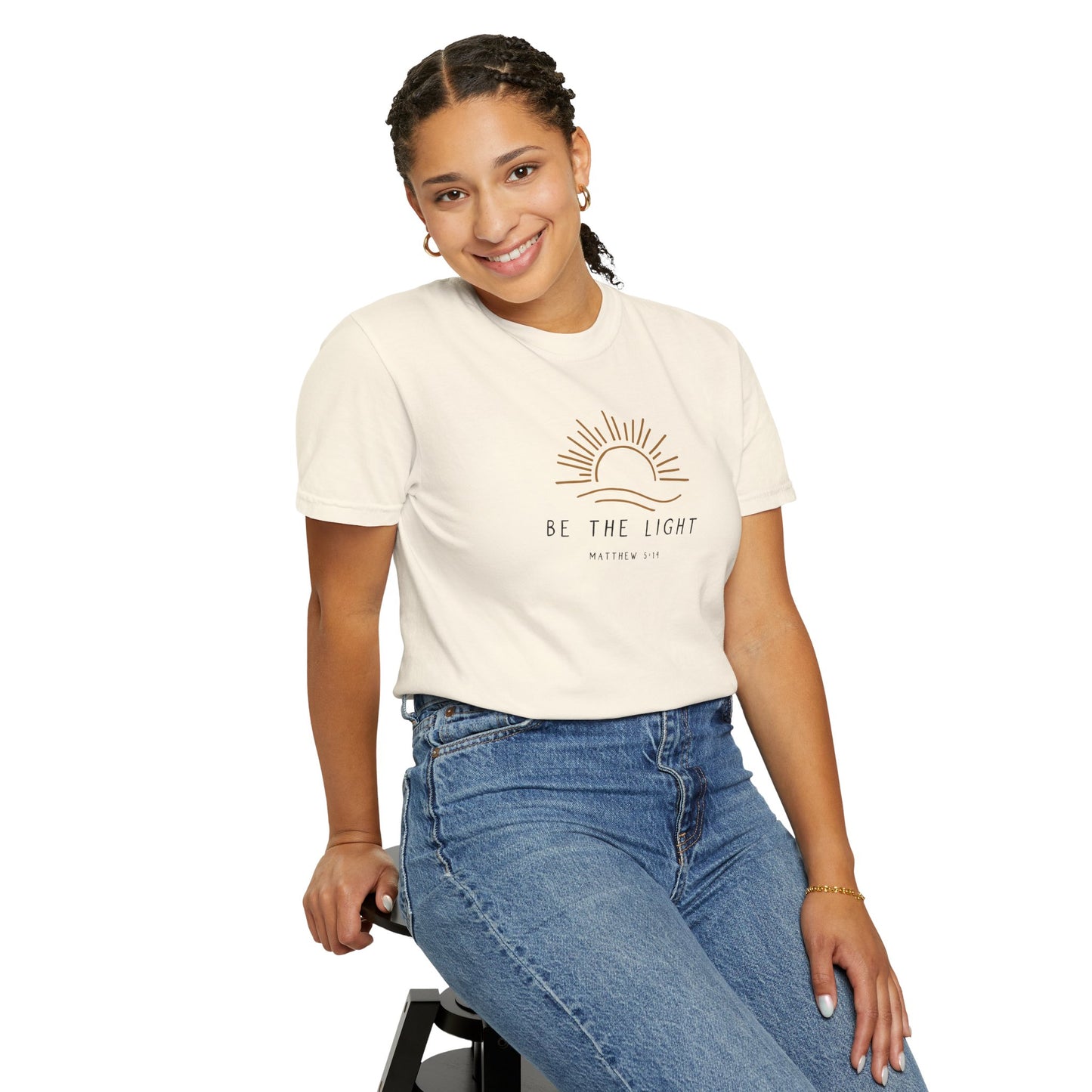 Gordy Fundraiser - Be the Light Unisex Garment-Dyed T-Shirt, Inspirational Tee, Gift for Friends, Relaxed Fit, Motivational Apparel