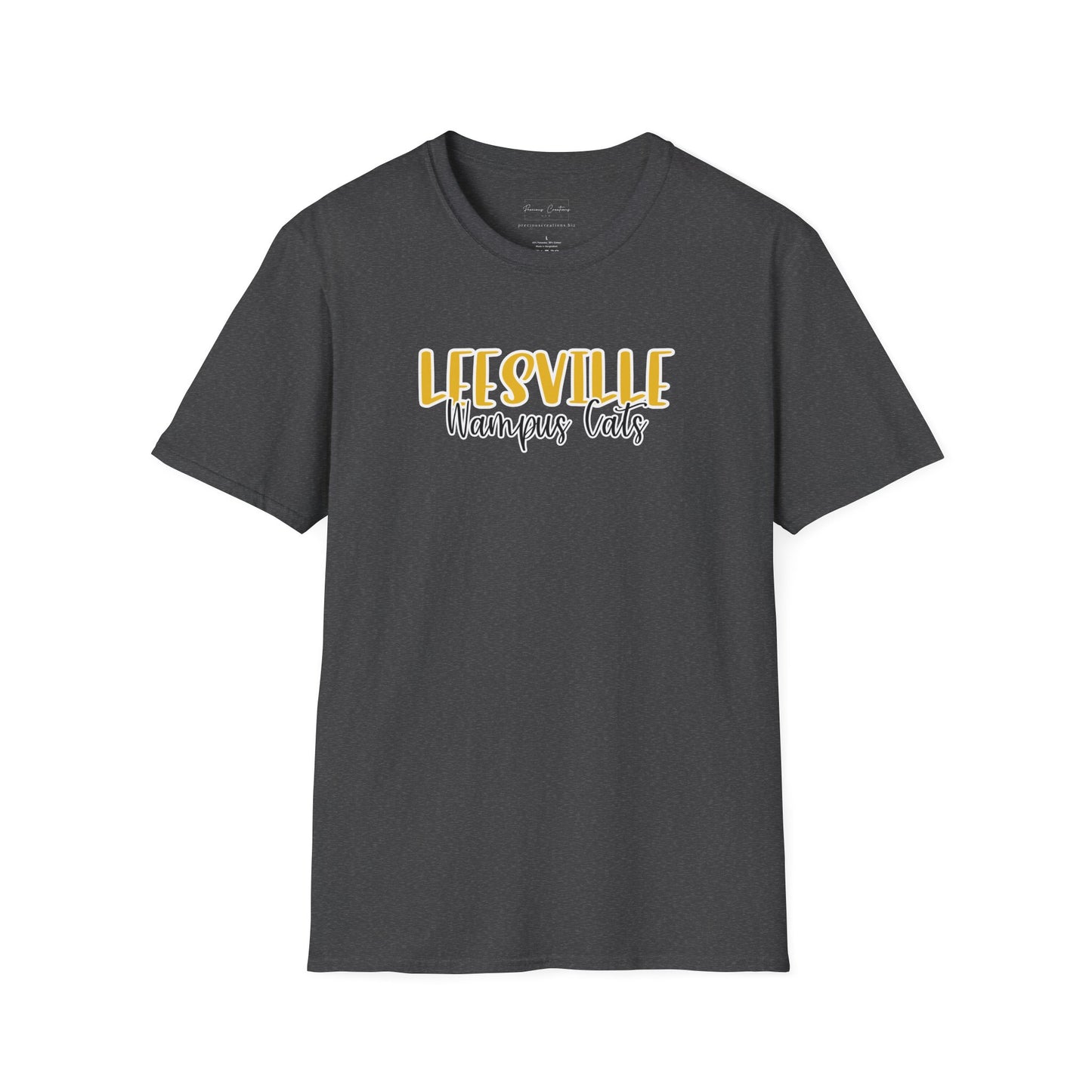 Copy of Gildan Leesville Wampus Cats Style 2 Unisex Softstyle T-Shirt, Cute Graphic Tee, Team Spirit Shirt, Casual Wear, Gift for Fans