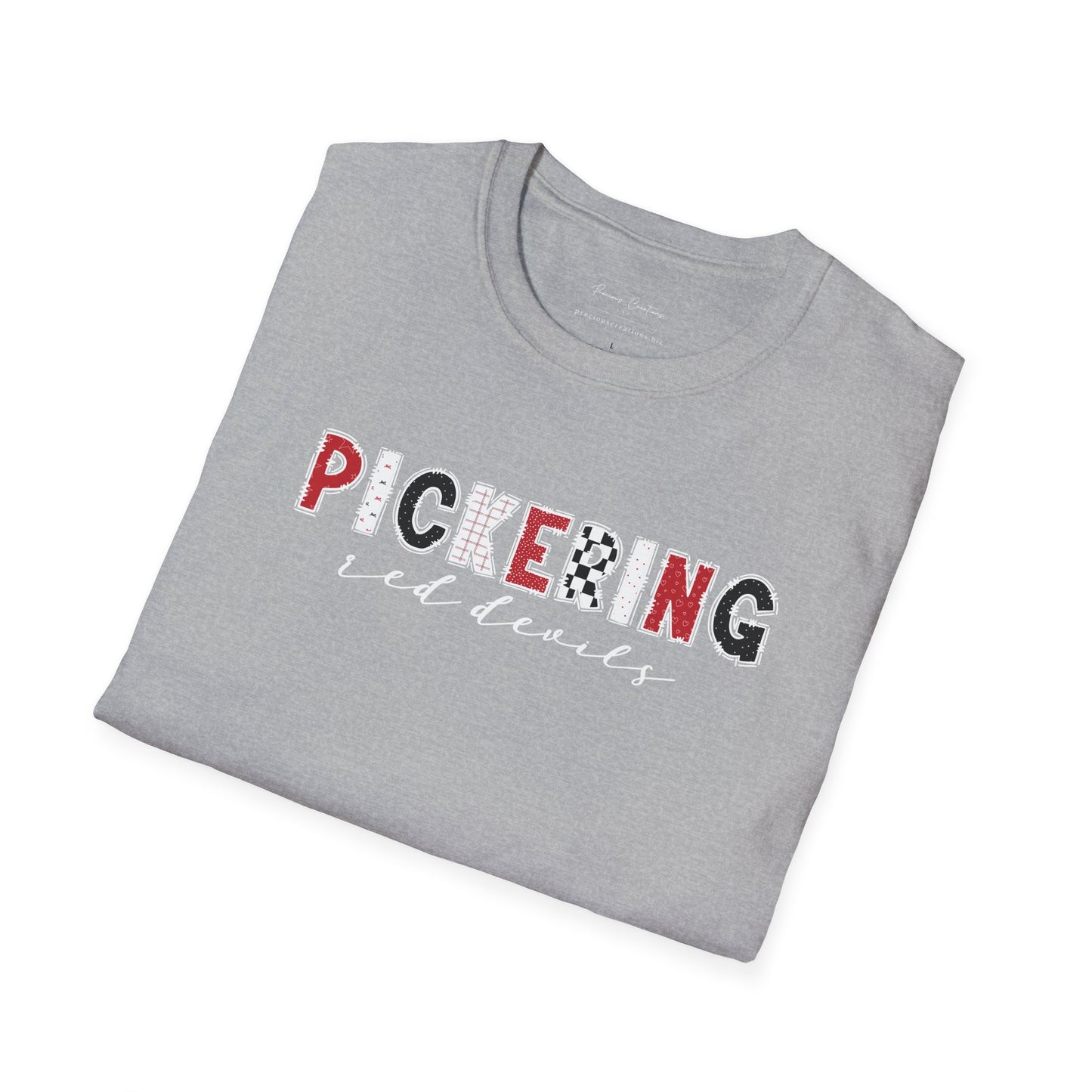 Gildan Pickering Unisex Softstyle T-Shirt, Cute Graphic Tee, Team Spirit Shirt, Casual Wear, Gift for Fans
