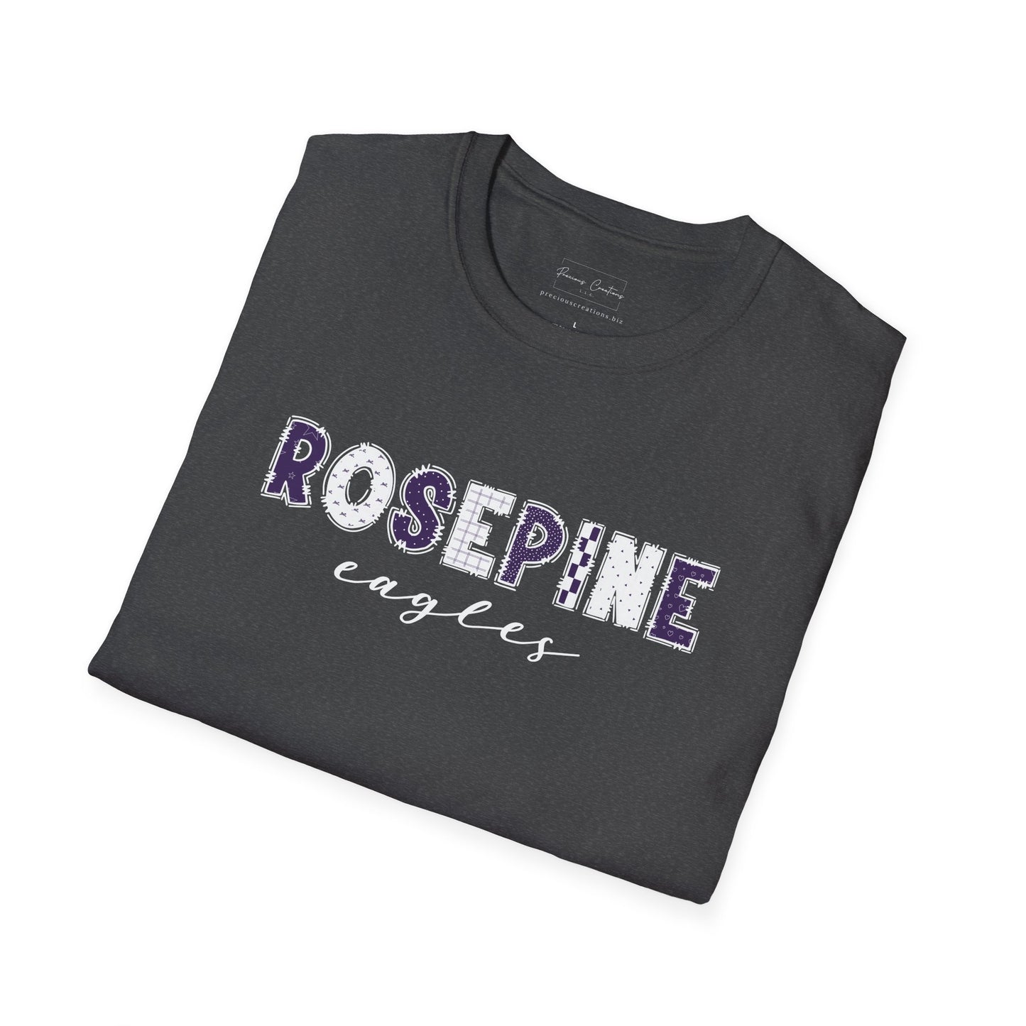 Gildan Rosepine Eagles Unisex Softstyle T-Shirt, Cute Graphic Tee, Team Spirit Shirt, Casual Wear, Gift for Fans