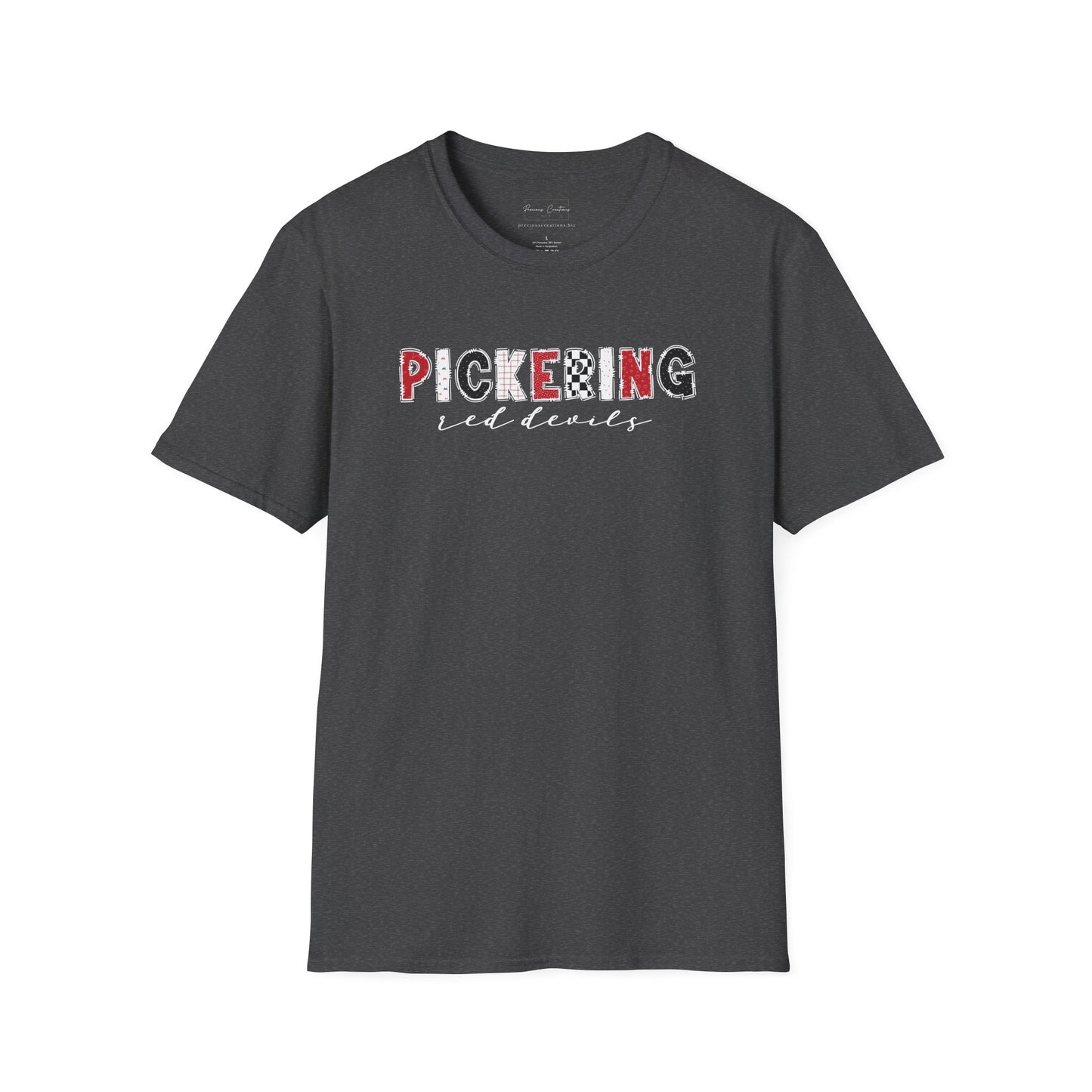 Gildan Pickering Unisex Softstyle T-Shirt, Cute Graphic Tee, Team Spirit Shirt, Casual Wear, Gift for Fans
