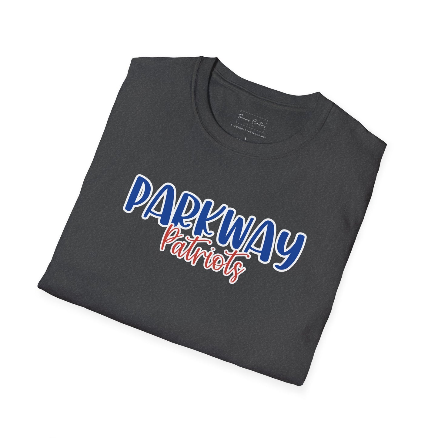 Gildan Parkway Patriots Style 2 Unisex Softstyle T-Shirt, Cute Graphic Tee, Team Spirit Shirt, Casual Wear, Gift for Fans