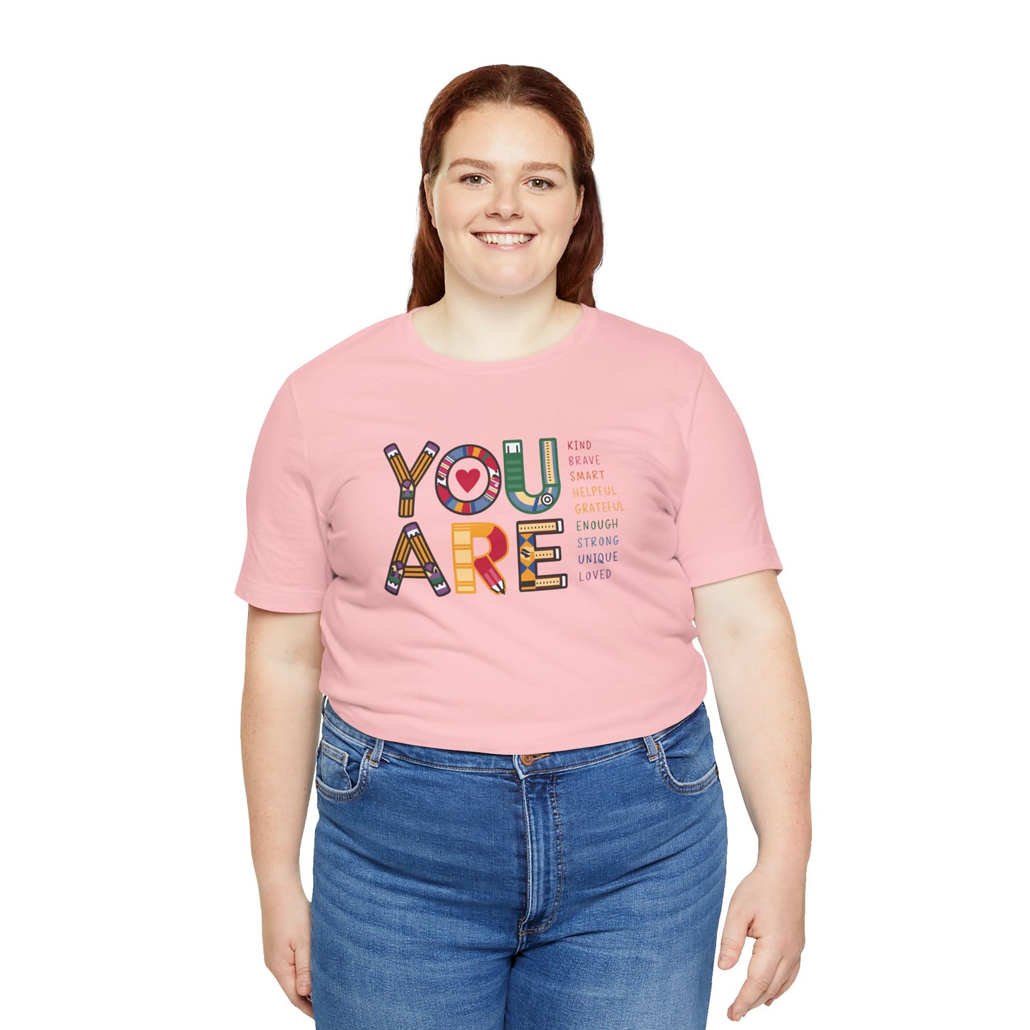 Bella + Canvas Teacher Tee, Unisex Jersey Short Sleeve Tee, Comfortable, You are Affirmations