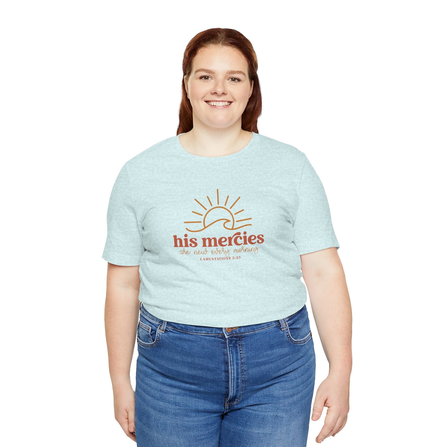 Bella + Canvas Inspirational Graphic Tee - His Mercies, Faith-Based Shirt, Casual Wear, Gift for Believers, Christian Apparel, Everyday Comfort