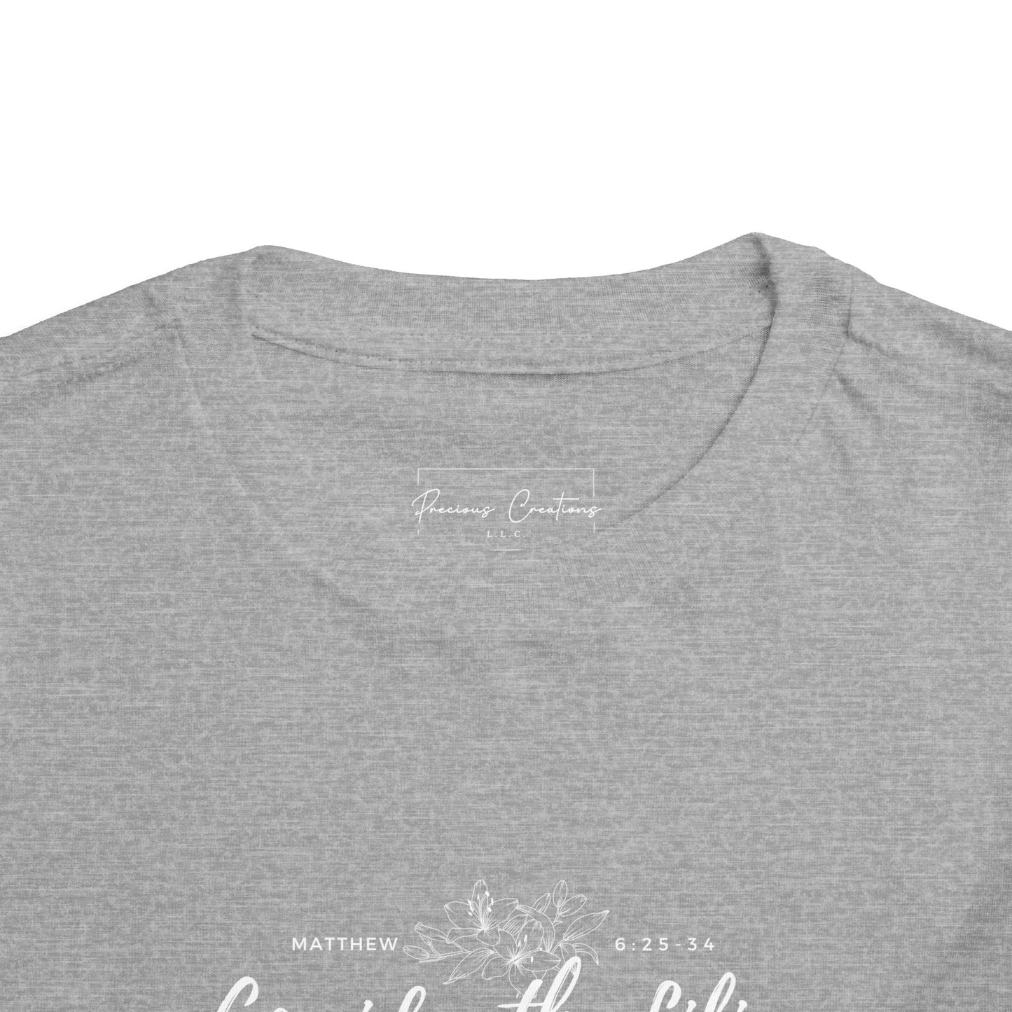 Bella + Canvas Toddler Inspirational Tee - "Consider the Lilies" - Cute Kids Shirt, Birthday Gift, Everyday Wear, Family Matching, Nature Lover