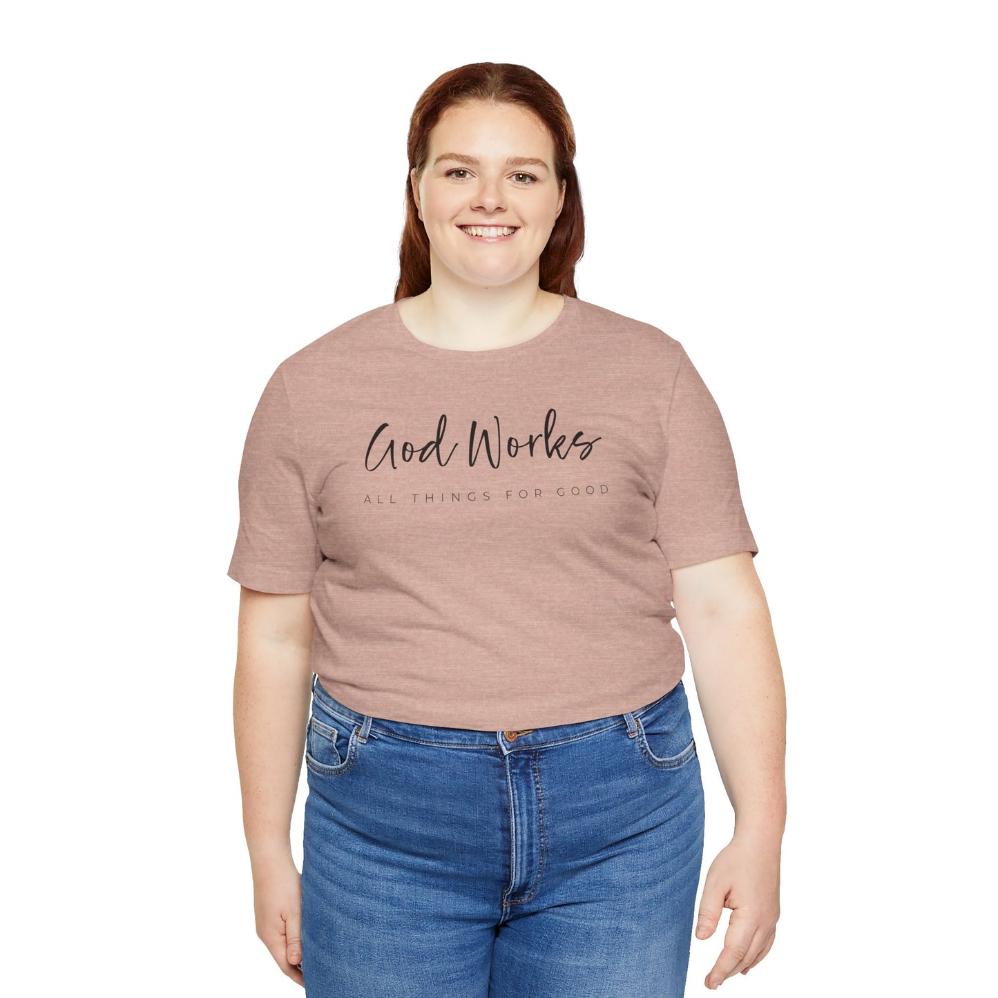 Bella + Canvas Inspirational Graphic Tee - God Works, Faith-Based Shirt, Casual Wear, Gift for Believers, Christian Apparel, Everyday Comfort