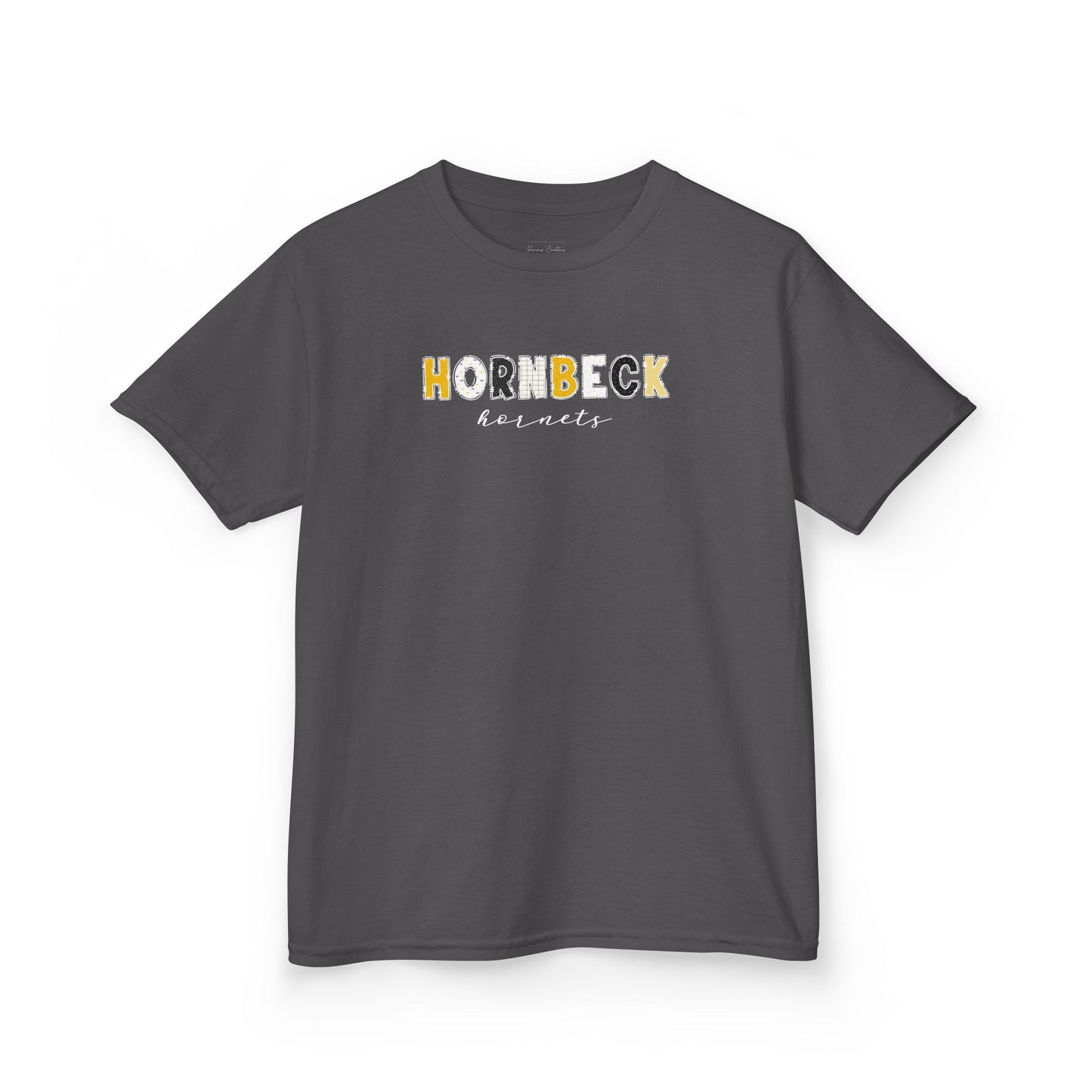 Gildan Kids Heavy Cotton Tee with Hornbeck Hornets Design, Cute Children's T-Shirt, School Spirit Apparel, Gift for Young Fans, Sporty Kids Wear