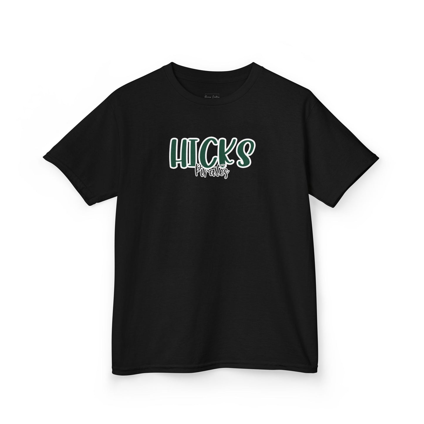 Gildan Kids Heavy Cotton Tee with Hicks Pirates Style 2 Design, Cute Children's T-Shirt, School Spirit Apparel, Gift for Young Fans, Sporty Kids Wear