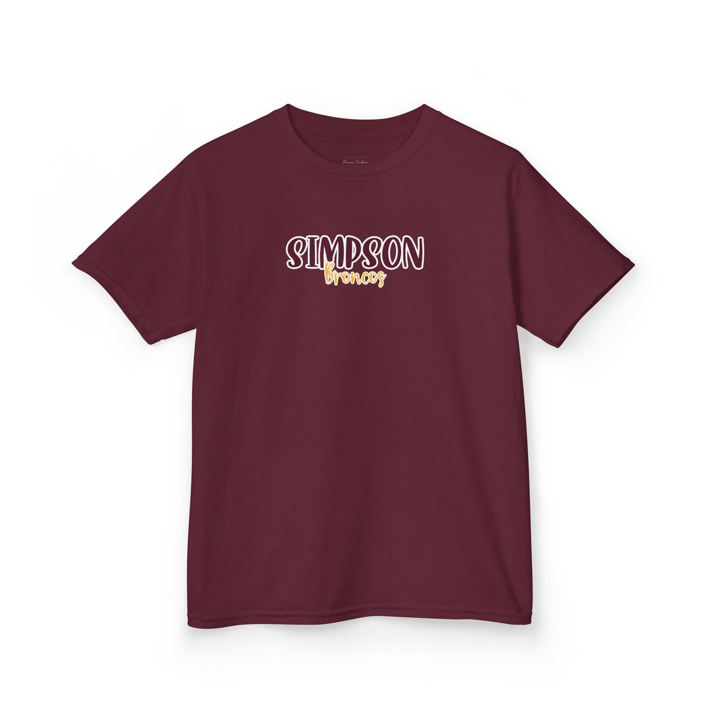 Gildan Kids Heavy Cotton Tee with Simpson Broncos Style 2 Design, Cute Children's T-Shirt, School Spirit Apparel, Gift for Young Fans, Sporty Kids Wear