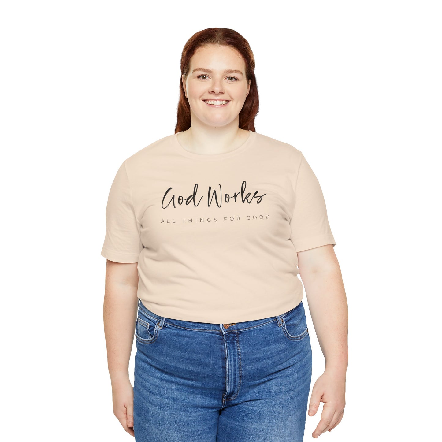 Bella + Canvas Inspirational Graphic Tee - God Works, Faith-Based Shirt, Casual Wear, Gift for Believers, Christian Apparel, Everyday Comfort