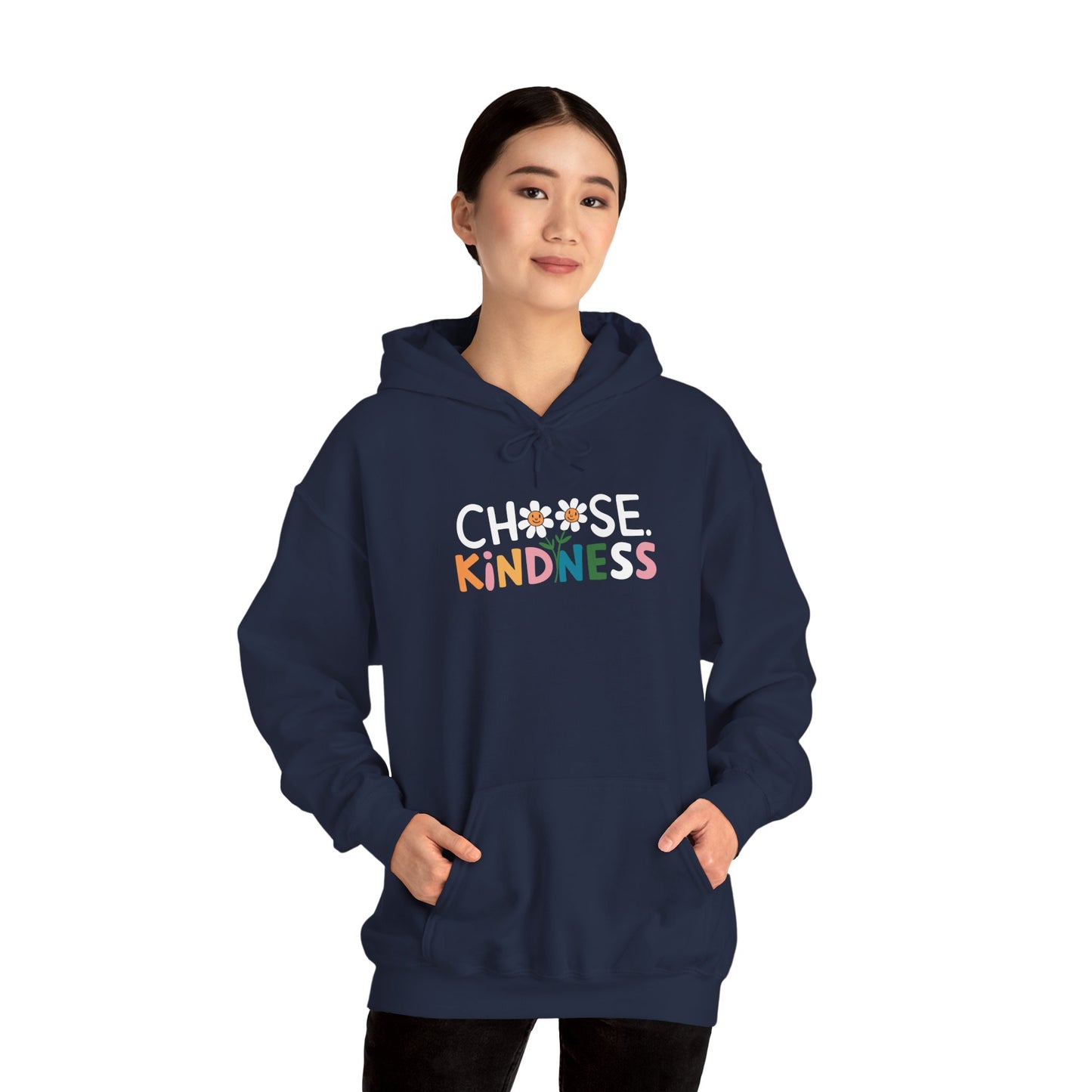 Gildan Choose Kindness Hoodie, Comfortable Sweatshirt, Gift for Friends, Inspirational Apparel, Cozy Layering
