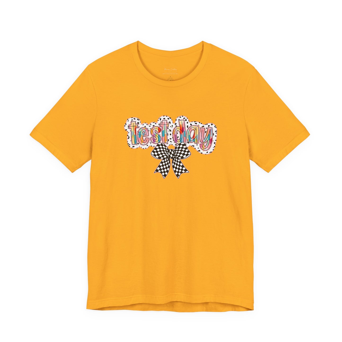 Bella + Canvas Test Day Short Sleeve Tee, Fun Gift, Party Attire, Unisex Shirt, Casual Wear, Summer Style