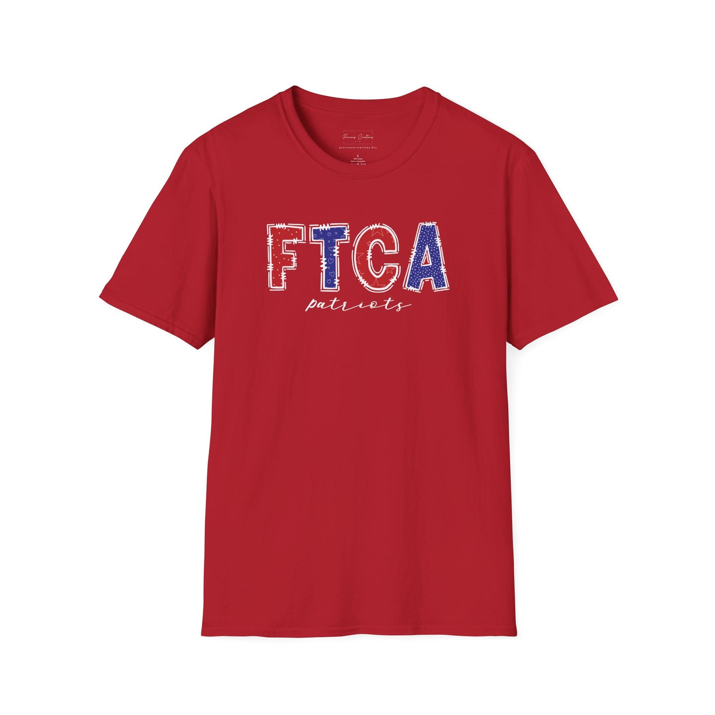 Gildan Faith Training Christian Academy Patriots Unisex Softstyle T-Shirt, Cute Graphic Tee, Team Spirit Shirt, Casual Wear, Gift for Fans