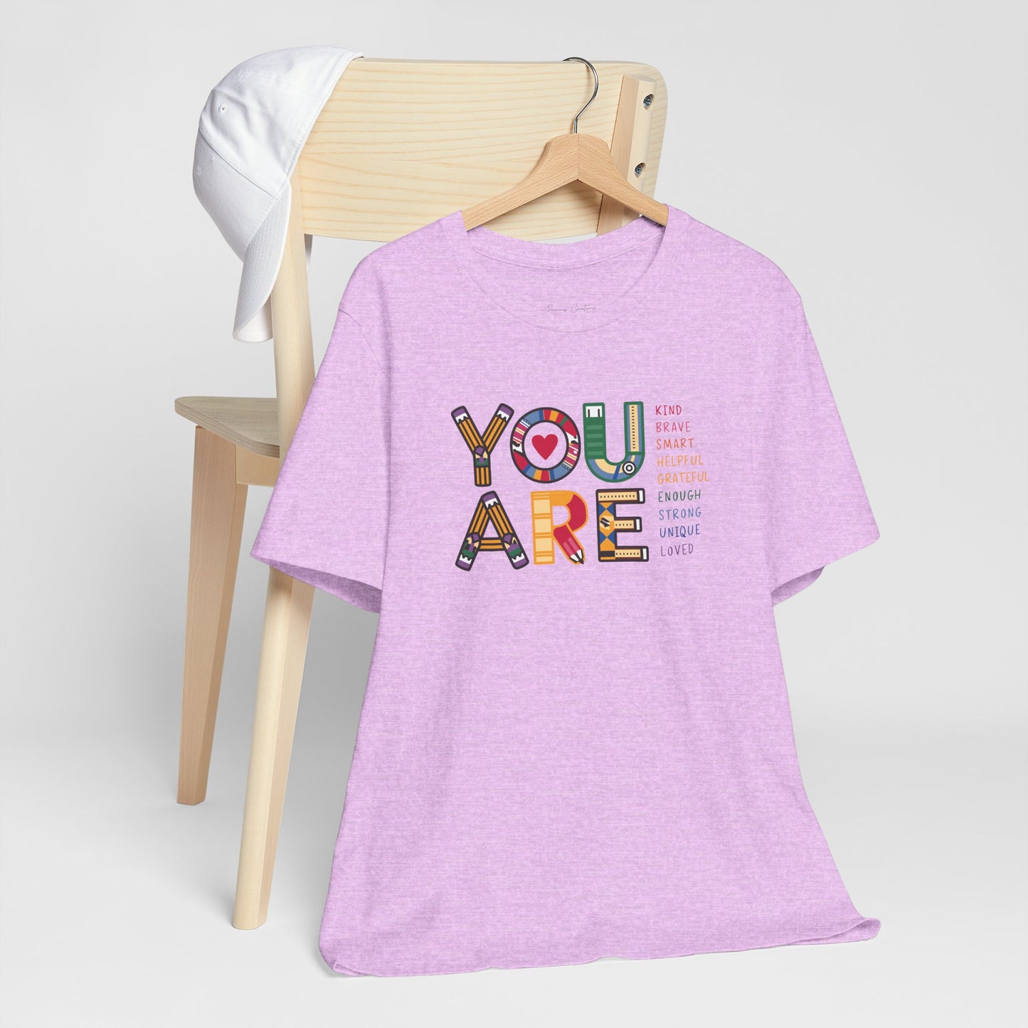 Bella + Canvas Teacher Tee, Unisex Jersey Short Sleeve Tee, Comfortable, You are Affirmations