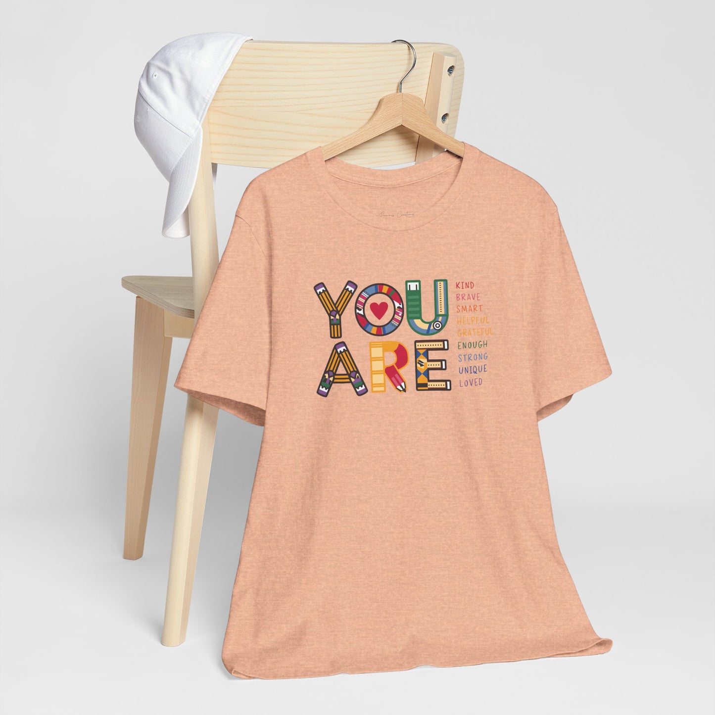 Bella + Canvas Teacher Tee, Unisex Jersey Short Sleeve Tee, Comfortable, You are Affirmations
