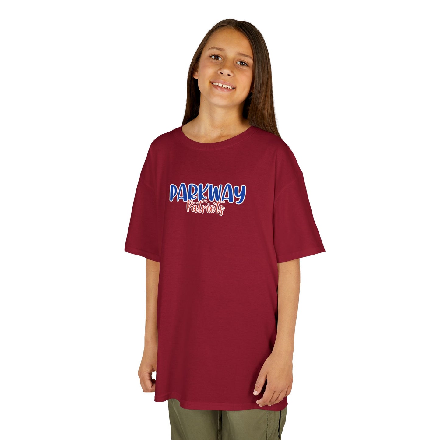 Gildan Kids Heavy Cotton Tee with Parkway Patriots Style 2 Design, Cute Children's T-Shirt, School Spirit Apparel, Gift for Young Fans, Sporty Kids Wear