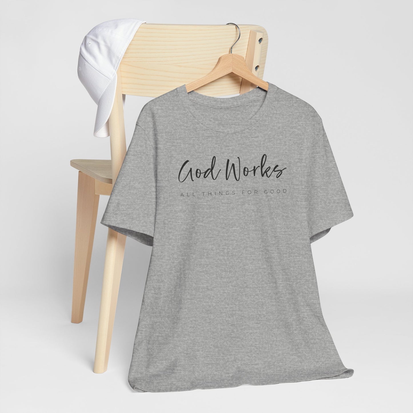 Bella + Canvas Inspirational Graphic Tee - God Works, Faith-Based Shirt, Casual Wear, Gift for Believers, Christian Apparel, Everyday Comfort