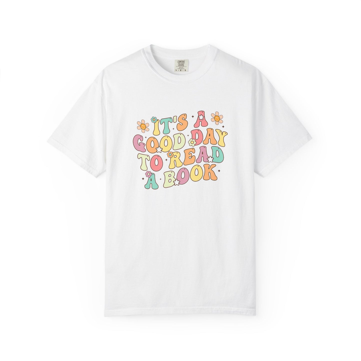 Comfort Colors Unisex Teacher It's a Good Day to Read a Book T-Shirt - Perfect for Teachers, Back to School, Gifts, Classroom Apparel, Casual Wear