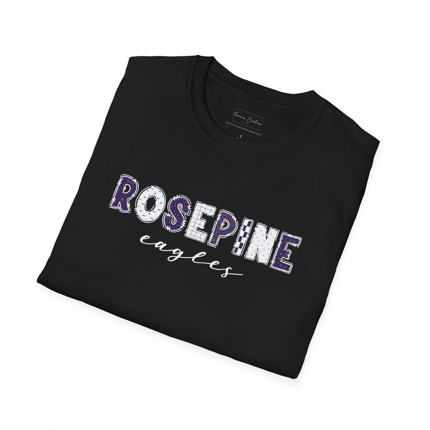Gildan Rosepine Eagles Unisex Softstyle T-Shirt, Cute Graphic Tee, Team Spirit Shirt, Casual Wear, Gift for Fans