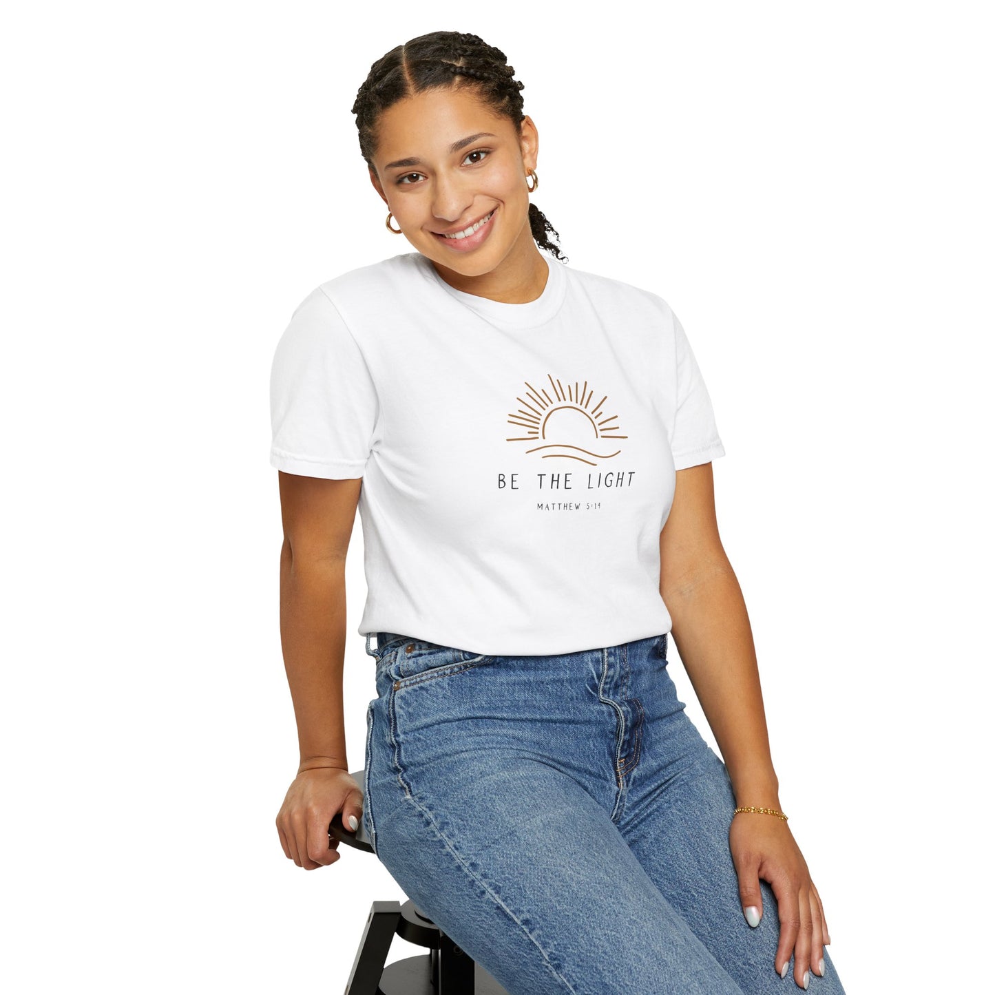 Gordy Fundraiser - Be the Light Unisex Garment-Dyed T-Shirt, Inspirational Tee, Gift for Friends, Relaxed Fit, Motivational Apparel