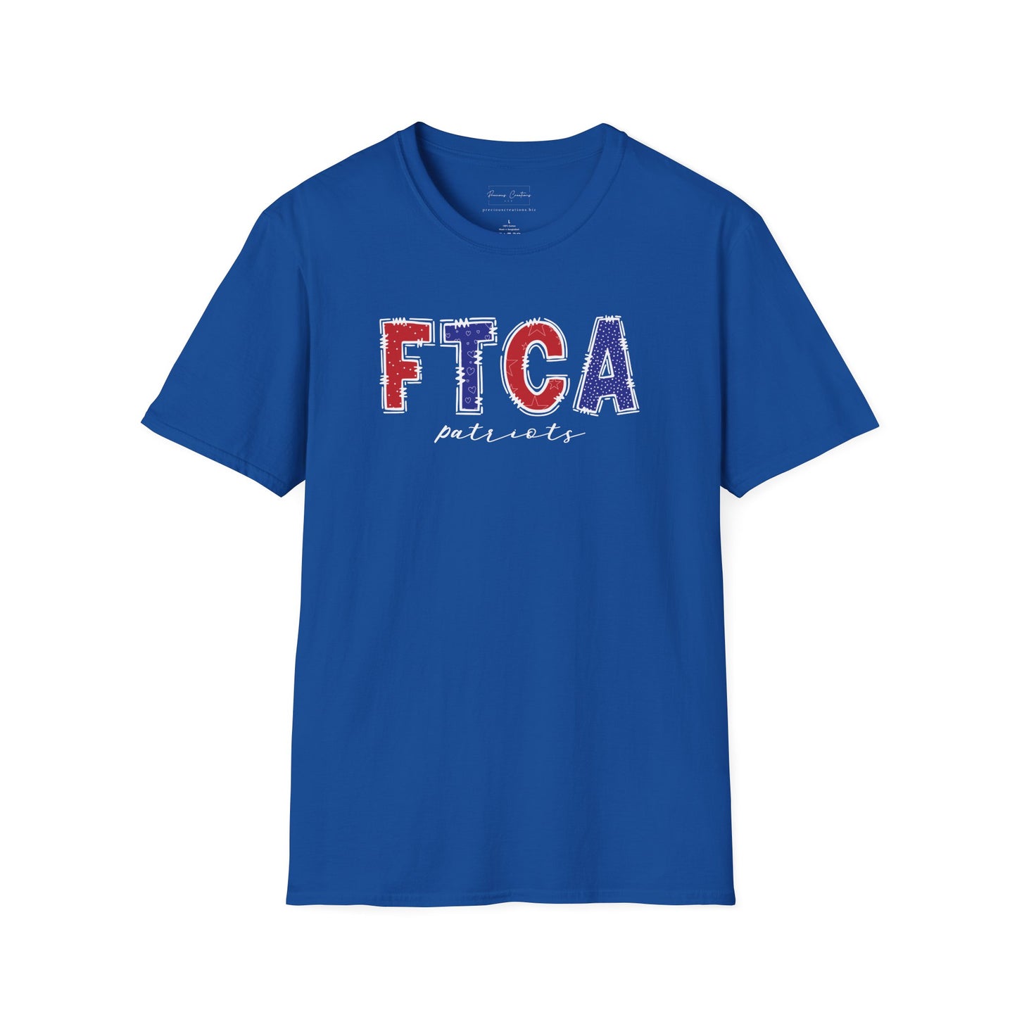 Gildan Faith Training Christian Academy Patriots Unisex Softstyle T-Shirt, Cute Graphic Tee, Team Spirit Shirt, Casual Wear, Gift for Fans