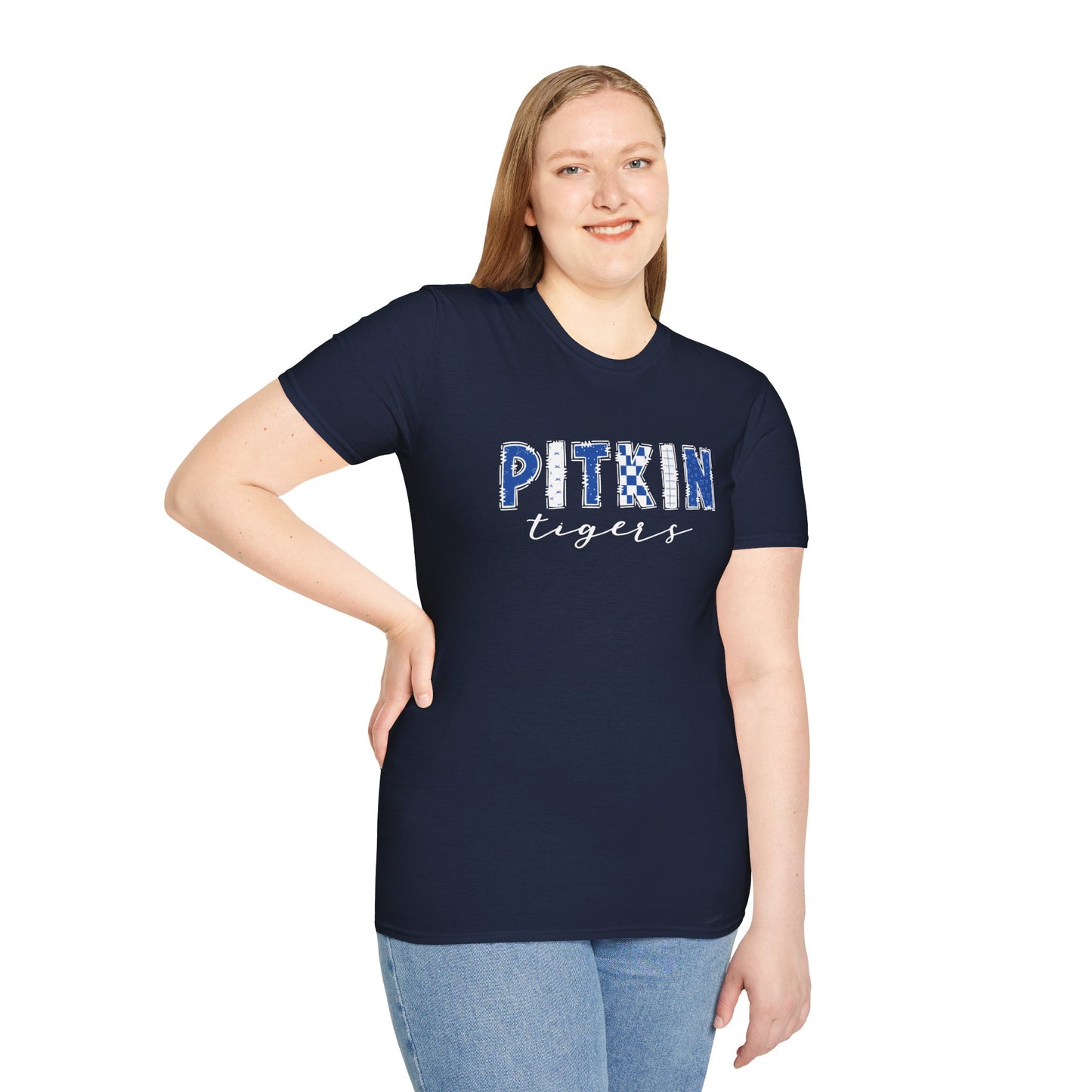 Gildan Pitkin Tigers Unisex Softstyle T-Shirt, Cute Graphic Tee, Team Spirit Shirt, Casual Wear, Gift for Fans