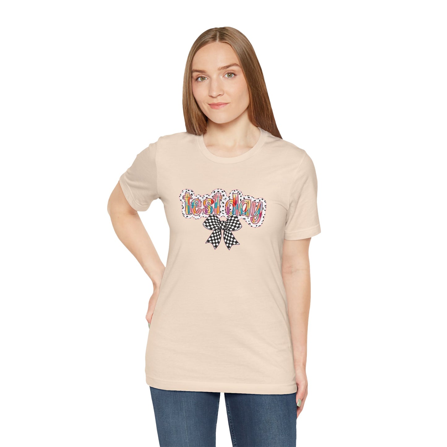 Bella + Canvas Test Day Short Sleeve Tee, Fun Gift, Party Attire, Unisex Shirt, Casual Wear, Summer Style