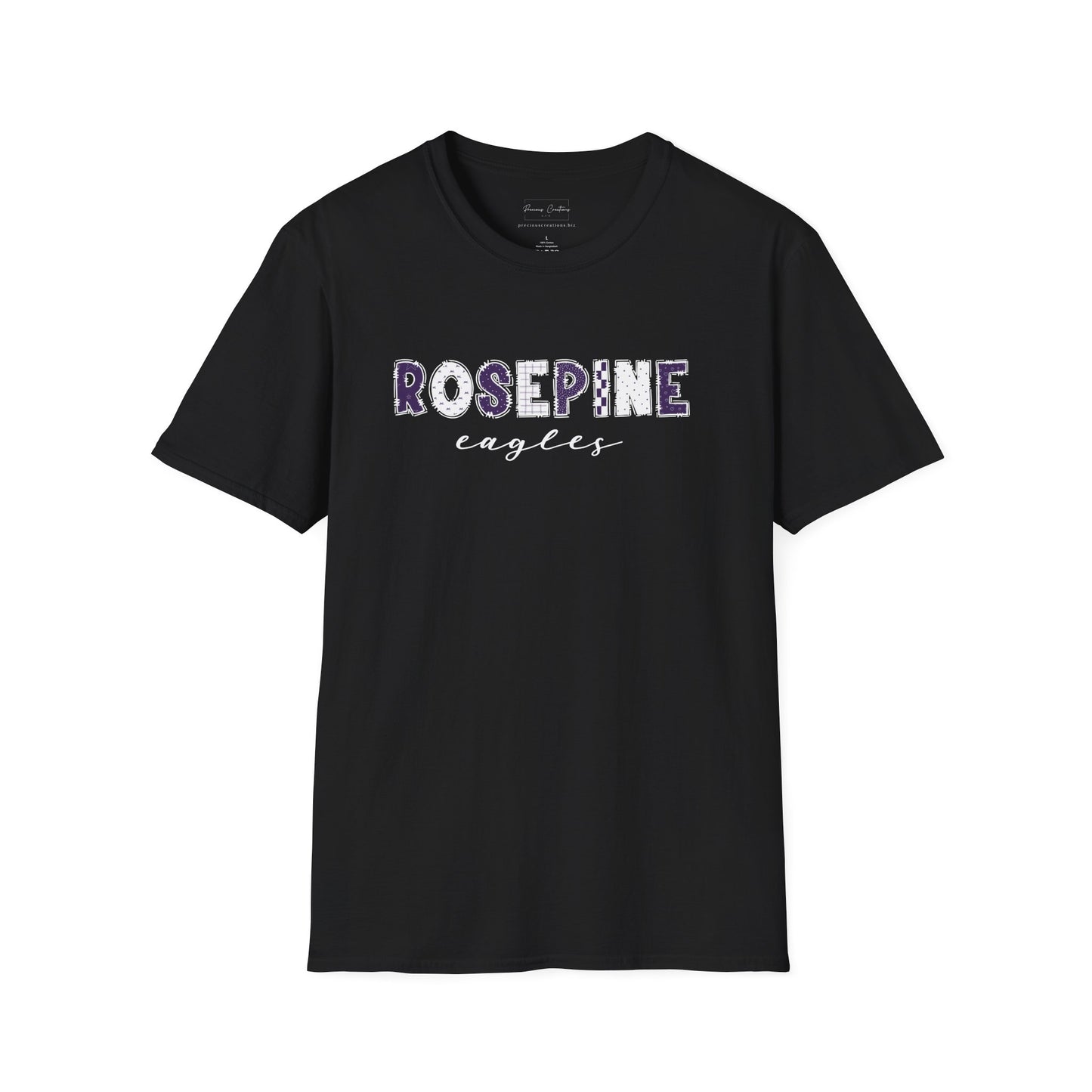 Gildan Rosepine Eagles Unisex Softstyle T-Shirt, Cute Graphic Tee, Team Spirit Shirt, Casual Wear, Gift for Fans