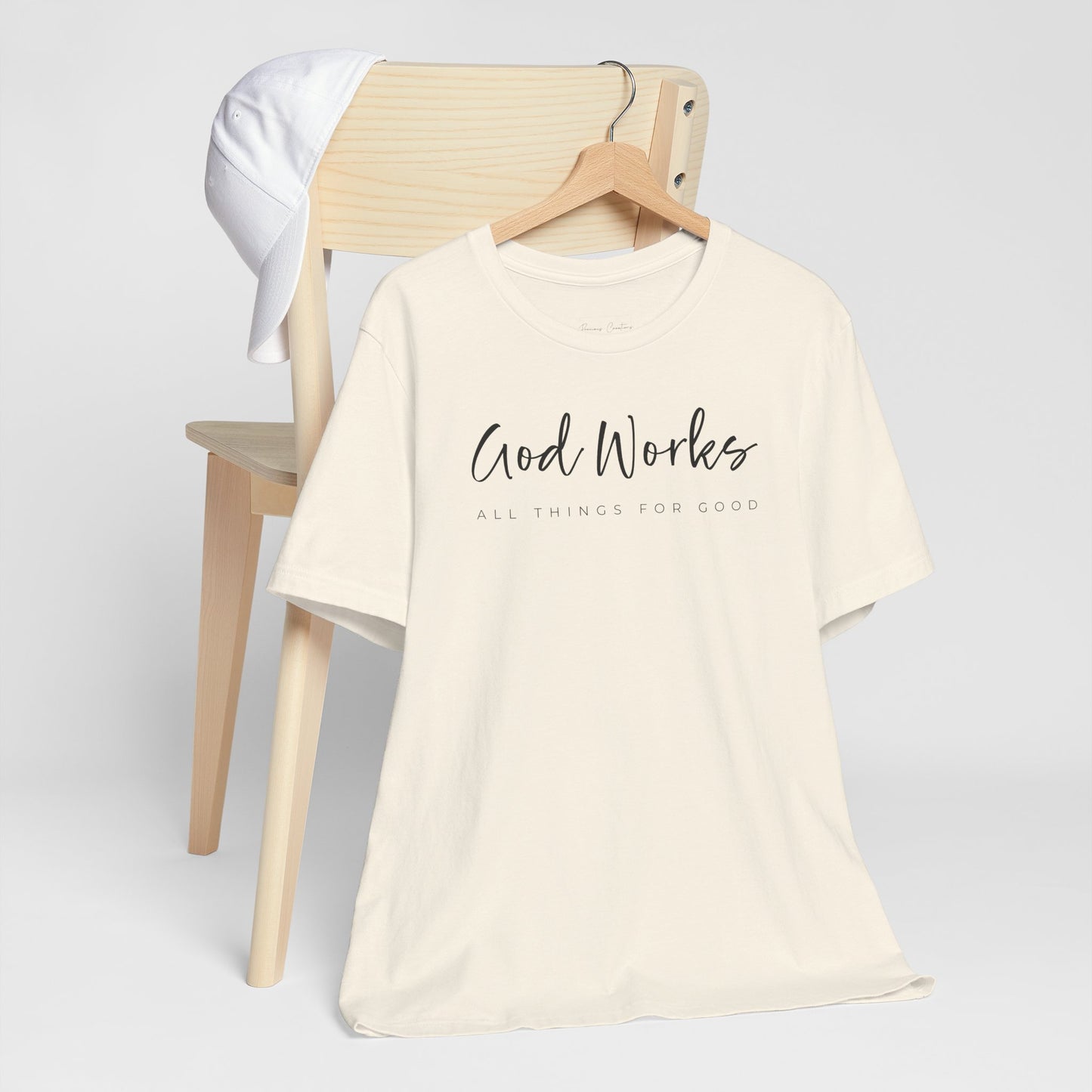 Bella + Canvas Inspirational Graphic Tee - God Works, Faith-Based Shirt, Casual Wear, Gift for Believers, Christian Apparel, Everyday Comfort