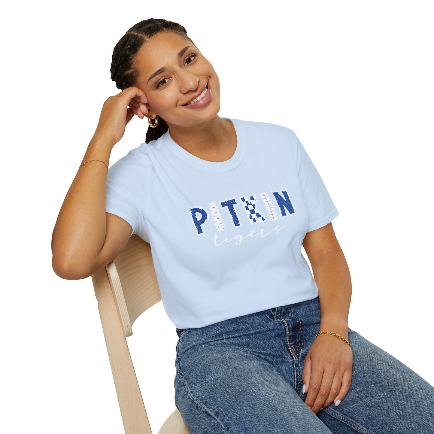 Gildan Pitkin Tigers Unisex Softstyle T-Shirt, Cute Graphic Tee, Team Spirit Shirt, Casual Wear, Gift for Fans