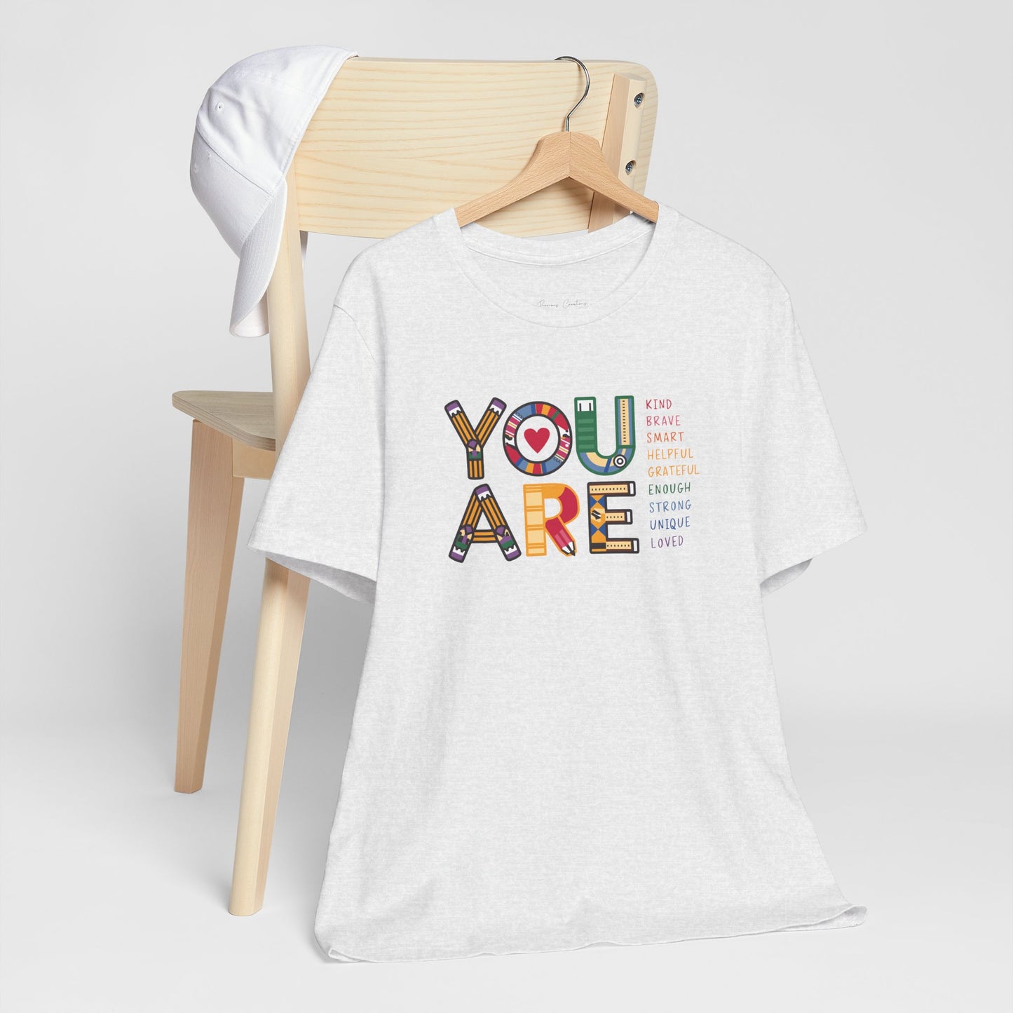 Bella + Canvas Teacher Tee, Unisex Jersey Short Sleeve Tee, Comfortable, You are Affirmations