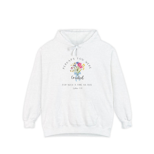 Comfort Colors Esther 4:14 Floral Hoodie - Cozy Unisex Garment-Dyed Sweatshirt for Everyday Comfort, Gift for Her, Birthday, Self-Care, Affirmation Wear