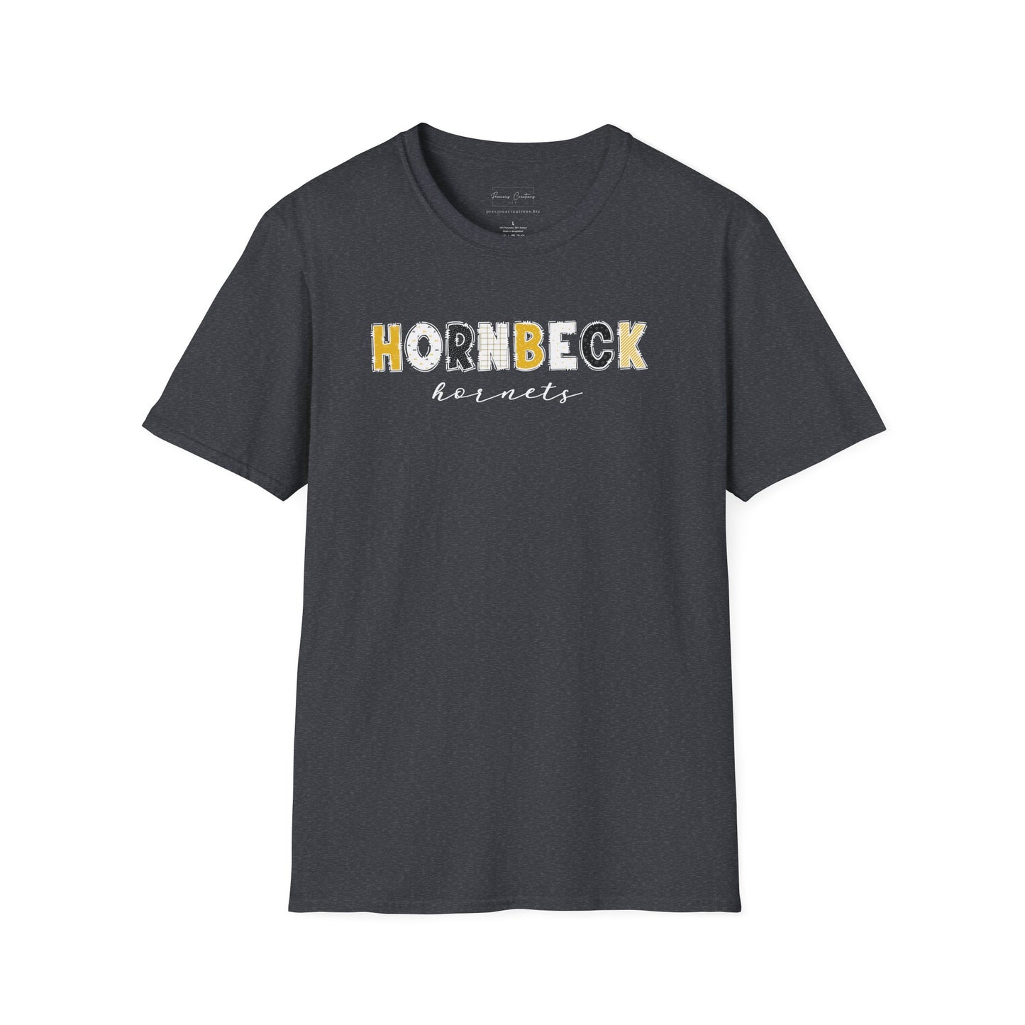 Gildan Hornbeck Hornets Unisex Softstyle T-Shirt, Cute Graphic Tee, Team Spirit Shirt, Casual Wear, Gift for Fans