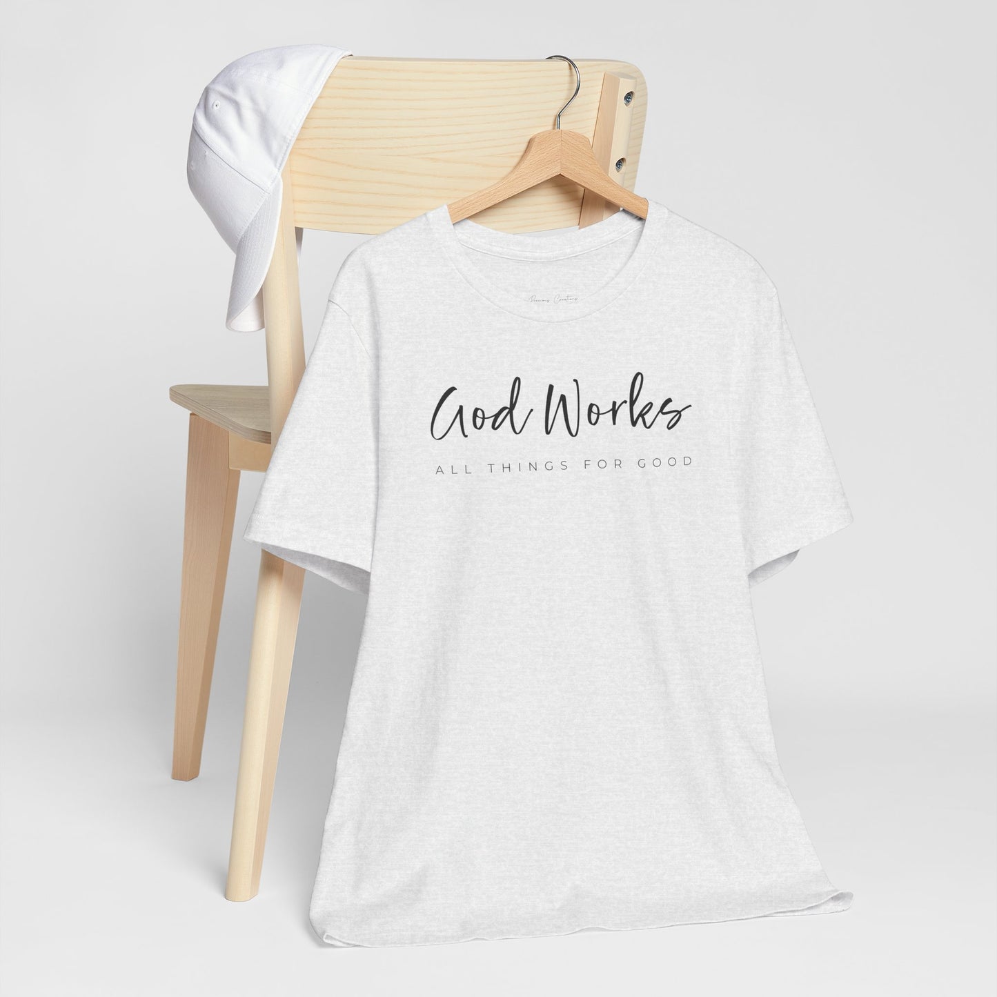 Bella + Canvas Inspirational Graphic Tee - God Works, Faith-Based Shirt, Casual Wear, Gift for Believers, Christian Apparel, Everyday Comfort