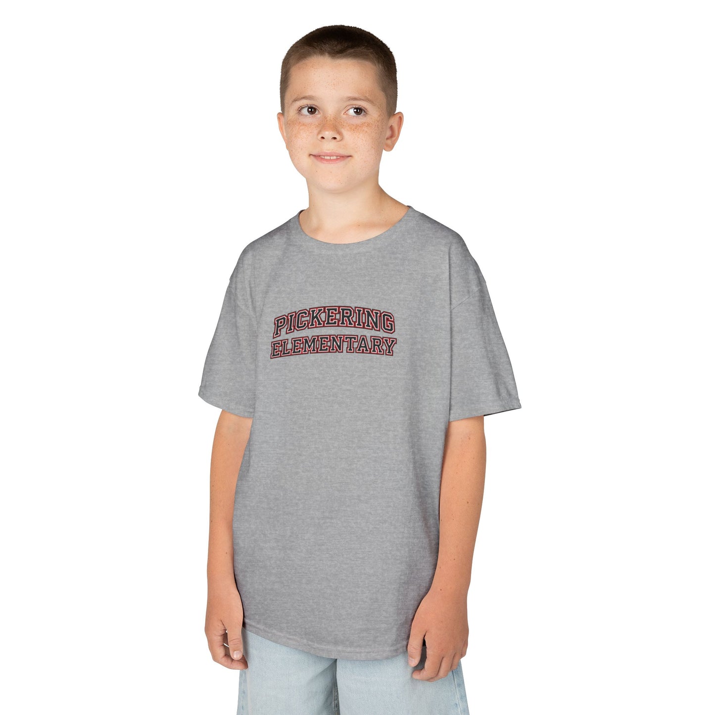 Custom Name Gildan Kids Heavy Cotton Tee with Pickering Design, Cute Children's T-Shirt, School Spirit Apparel, Gift for Young Fans, Sporty Kids Wear