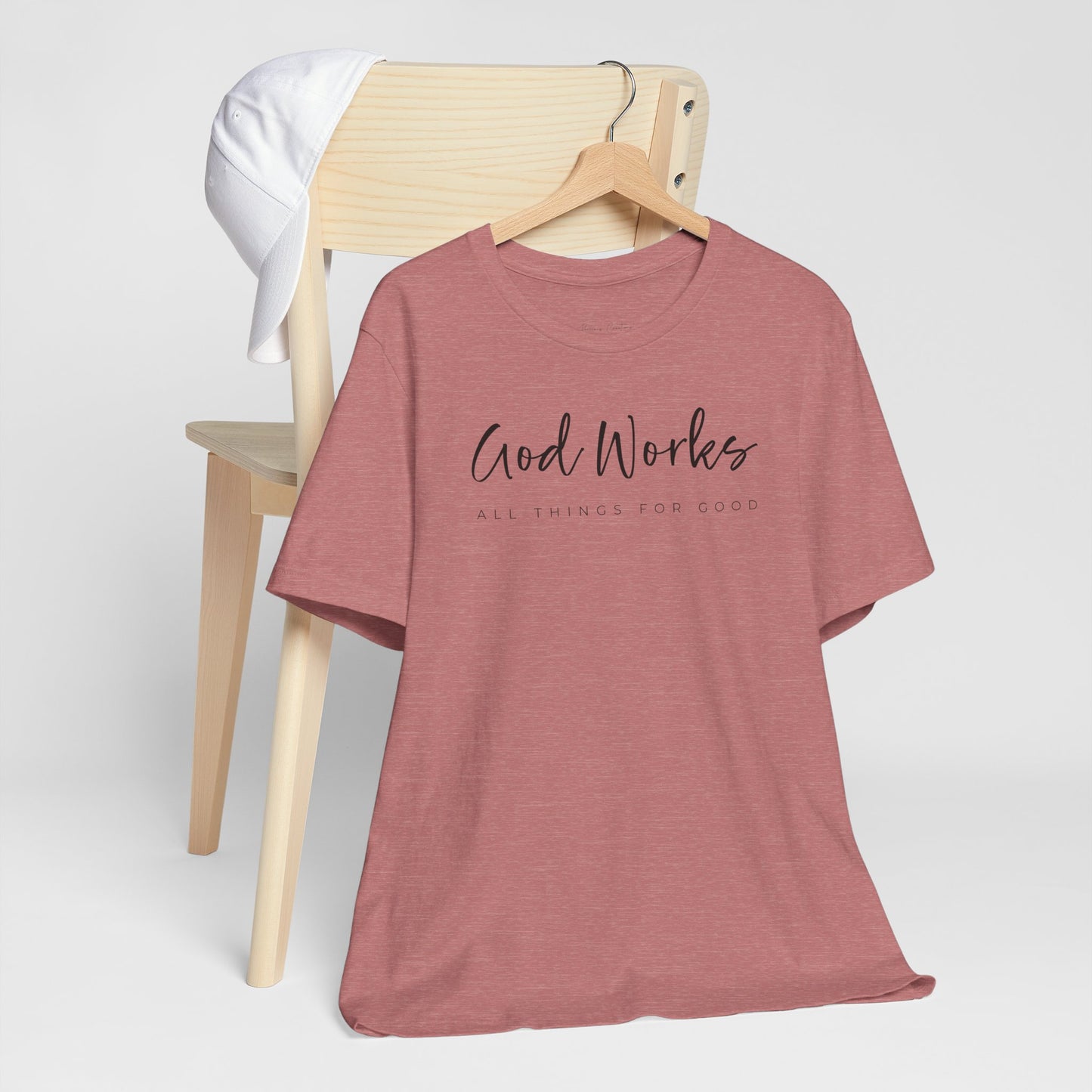 Bella + Canvas Inspirational Graphic Tee - God Works, Faith-Based Shirt, Casual Wear, Gift for Believers, Christian Apparel, Everyday Comfort