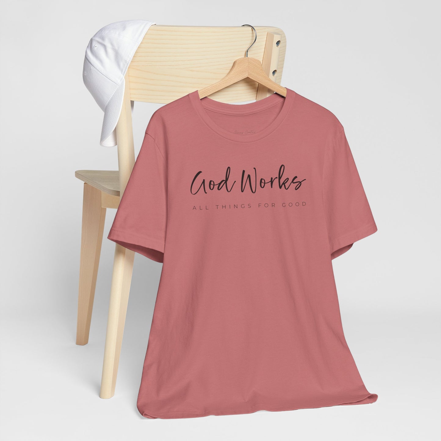 Bella + Canvas Inspirational Graphic Tee - God Works, Faith-Based Shirt, Casual Wear, Gift for Believers, Christian Apparel, Everyday Comfort