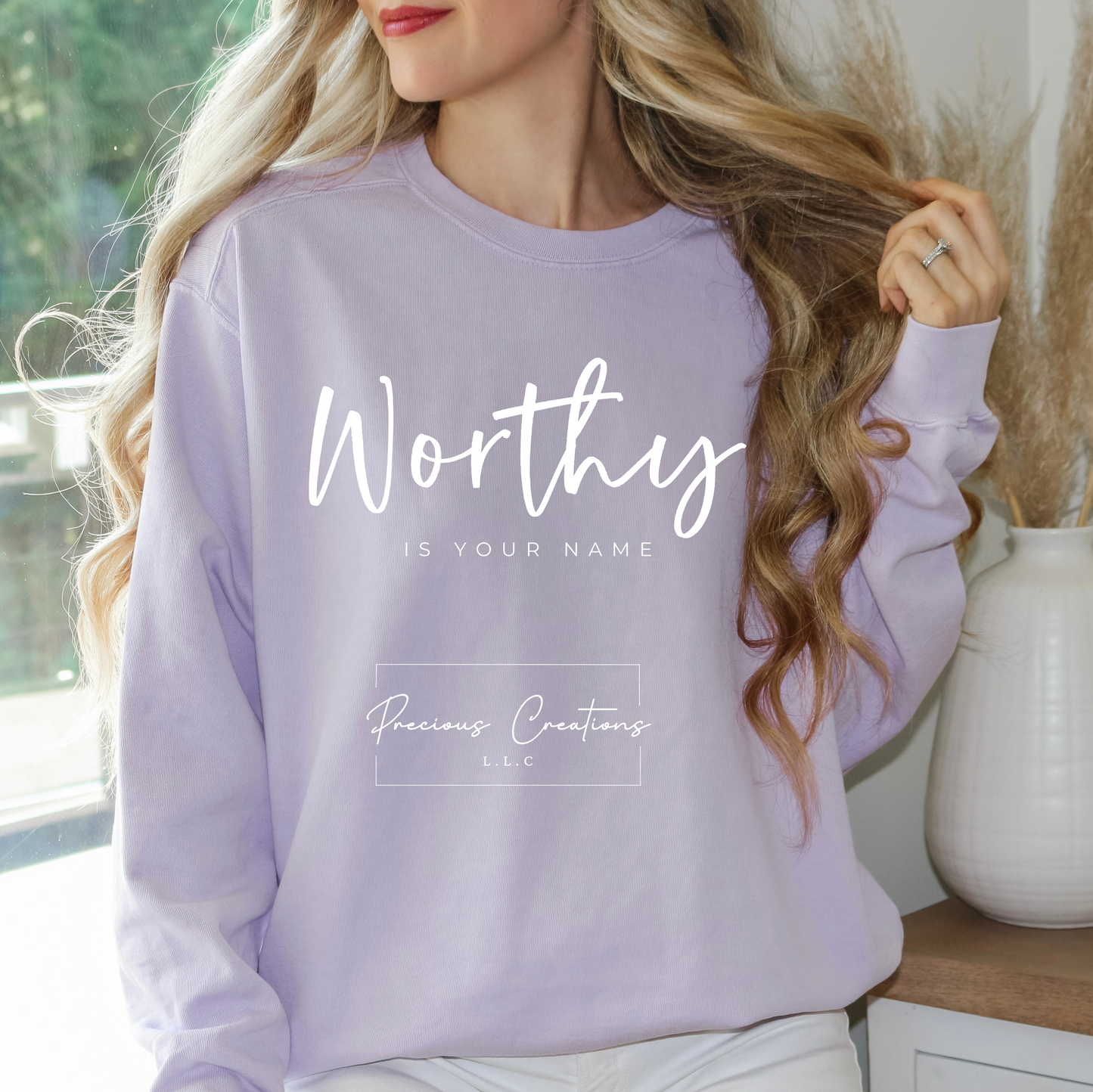 Worthy is Your Name Comfort Colors Crewneck