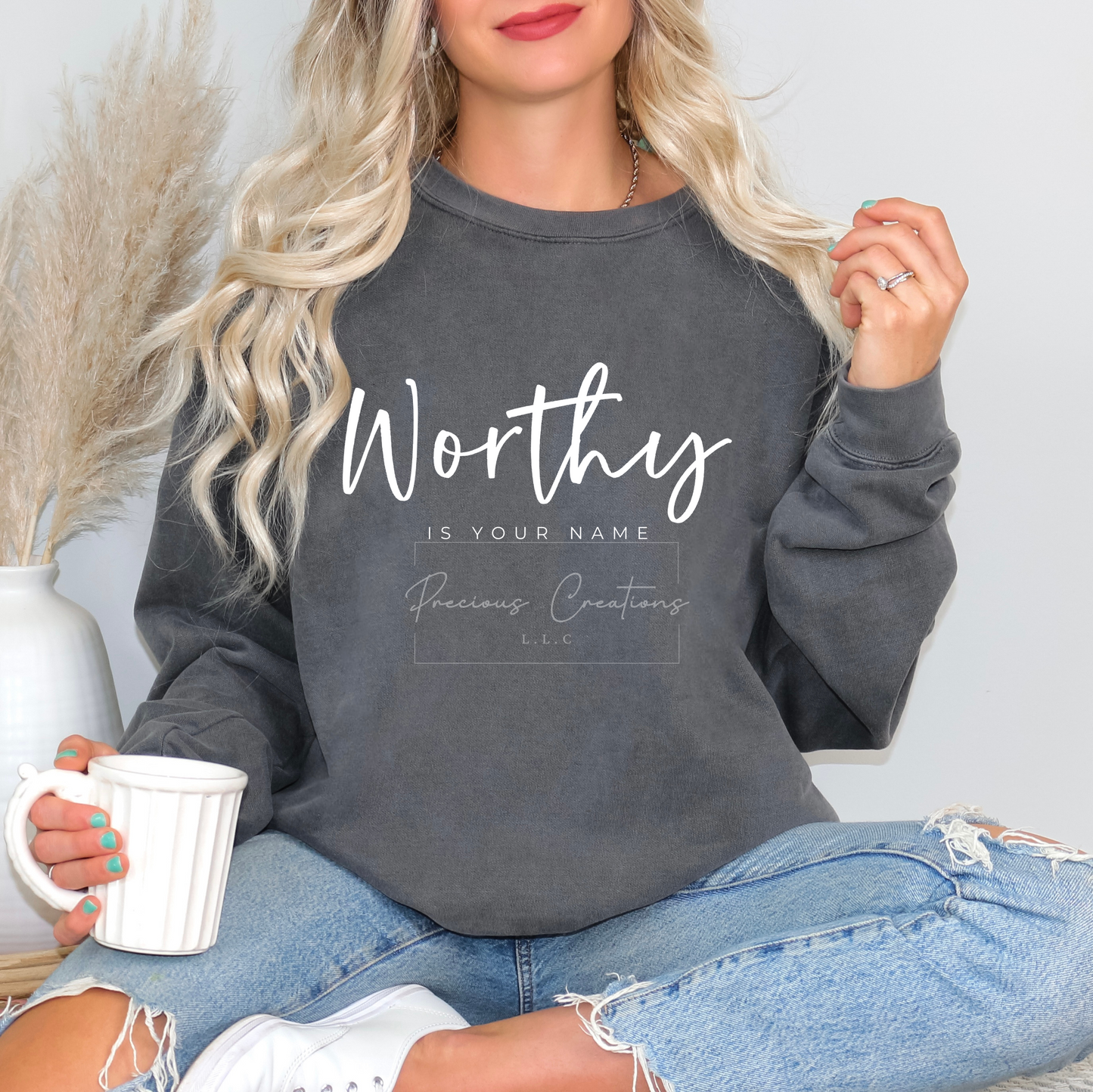 Worthy is Your Name Comfort Colors Crewneck