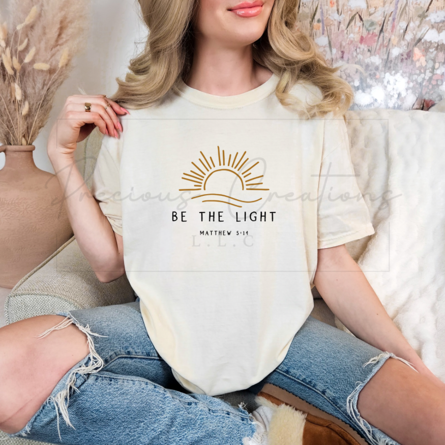 Gordy Fundraiser - Be the Light Unisex Garment-Dyed T-Shirt, Inspirational Tee, Gift for Friends, Relaxed Fit, Motivational Apparel