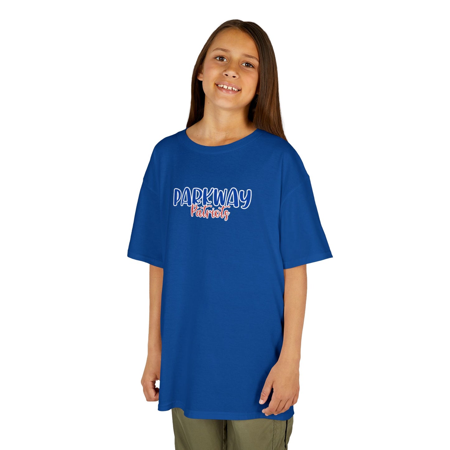 Gildan Kids Heavy Cotton Tee with Parkway Patriots Style 2 Design, Cute Children's T-Shirt, School Spirit Apparel, Gift for Young Fans, Sporty Kids Wear