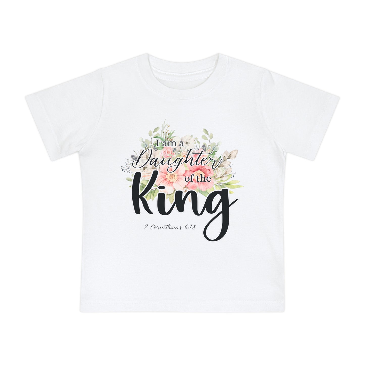 Baby Short Sleeve T-Shirt - "I am a Daughter of the King" - Faith-Based Kids Apparel, Children's Religious Clothing, Cute Baby Gift, [...]
