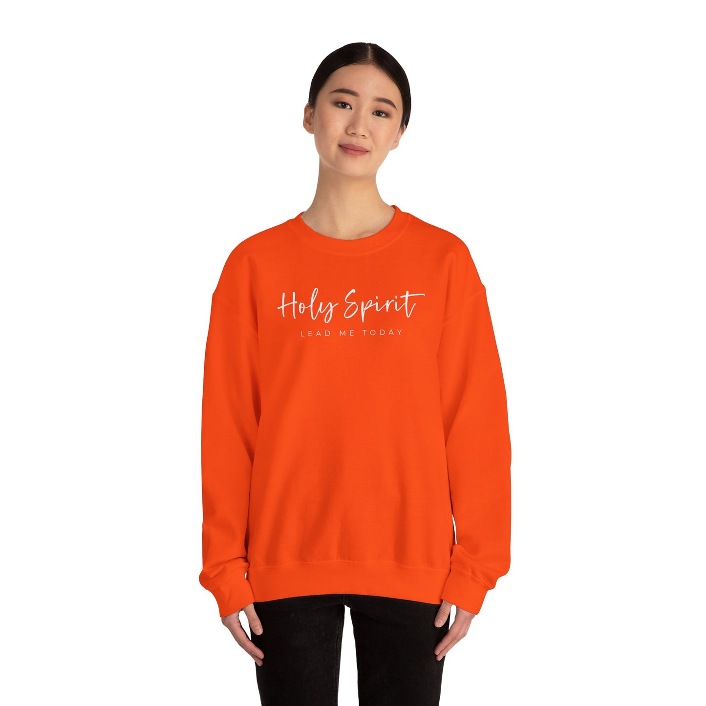 Gildan Comfortable Unisex Crewneck Sweatshirt - "Holy Spirit Lead Me Today" - Faithful Gift, Cozy Wear, Inspirational Apparel, Spiritual [...]